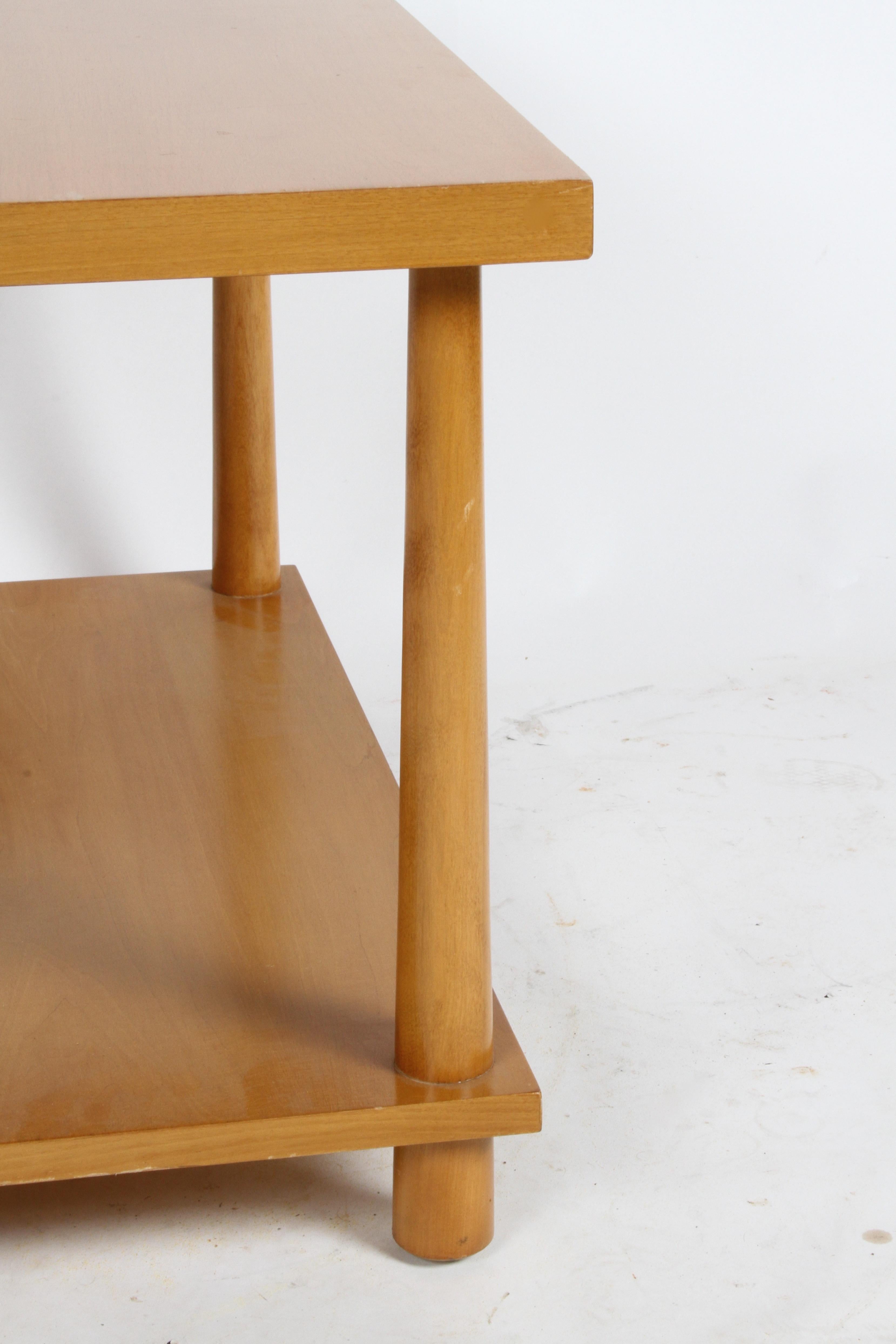 Pair of T.H. Robsjohn-Gibbings for Widdicomb Reverse Tapered Legs End Tables 8