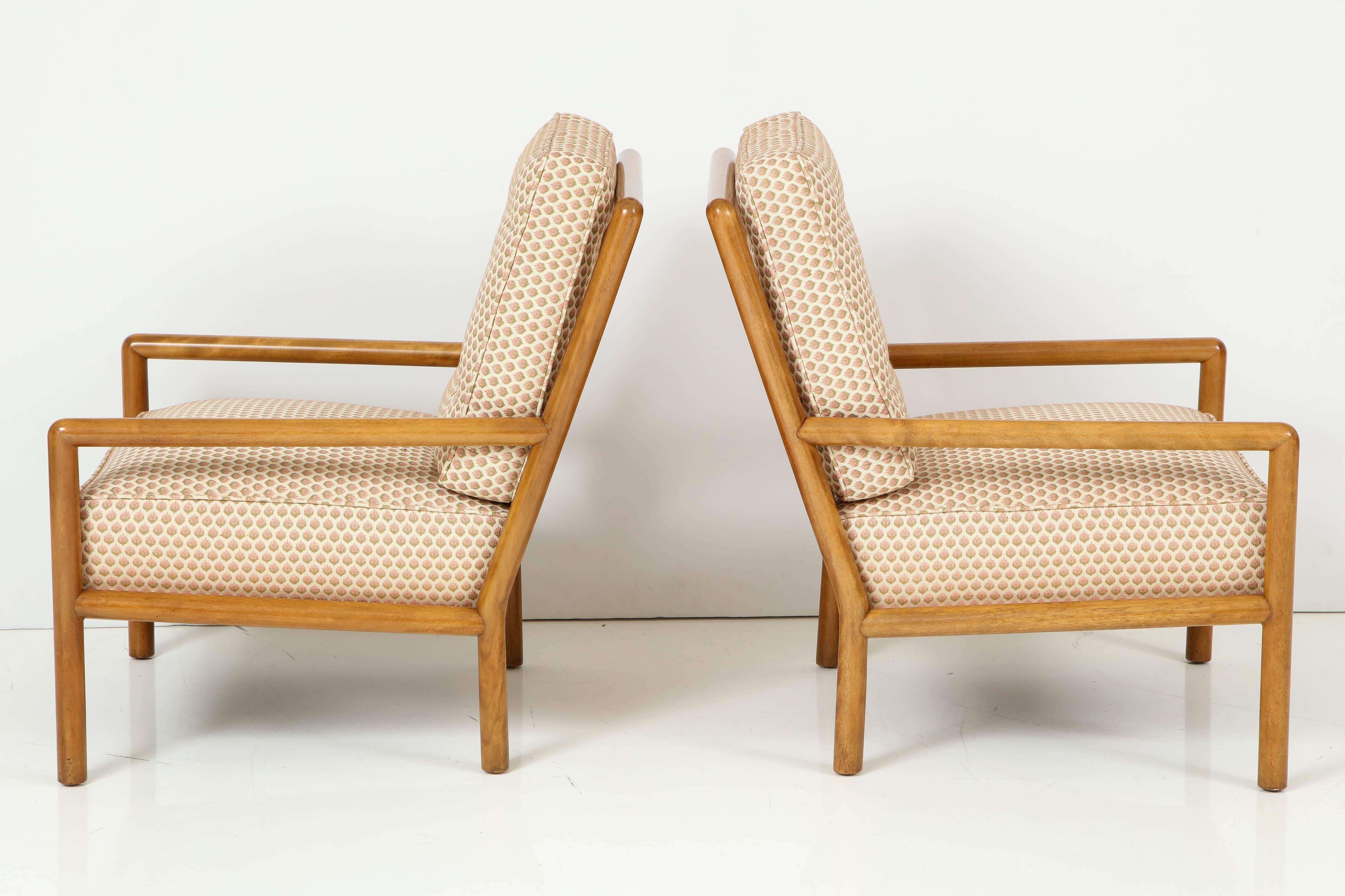Mid-Century Modern Pair of T.H. Robsjohn-Gibbings Lounge Chairs, circa 1950s