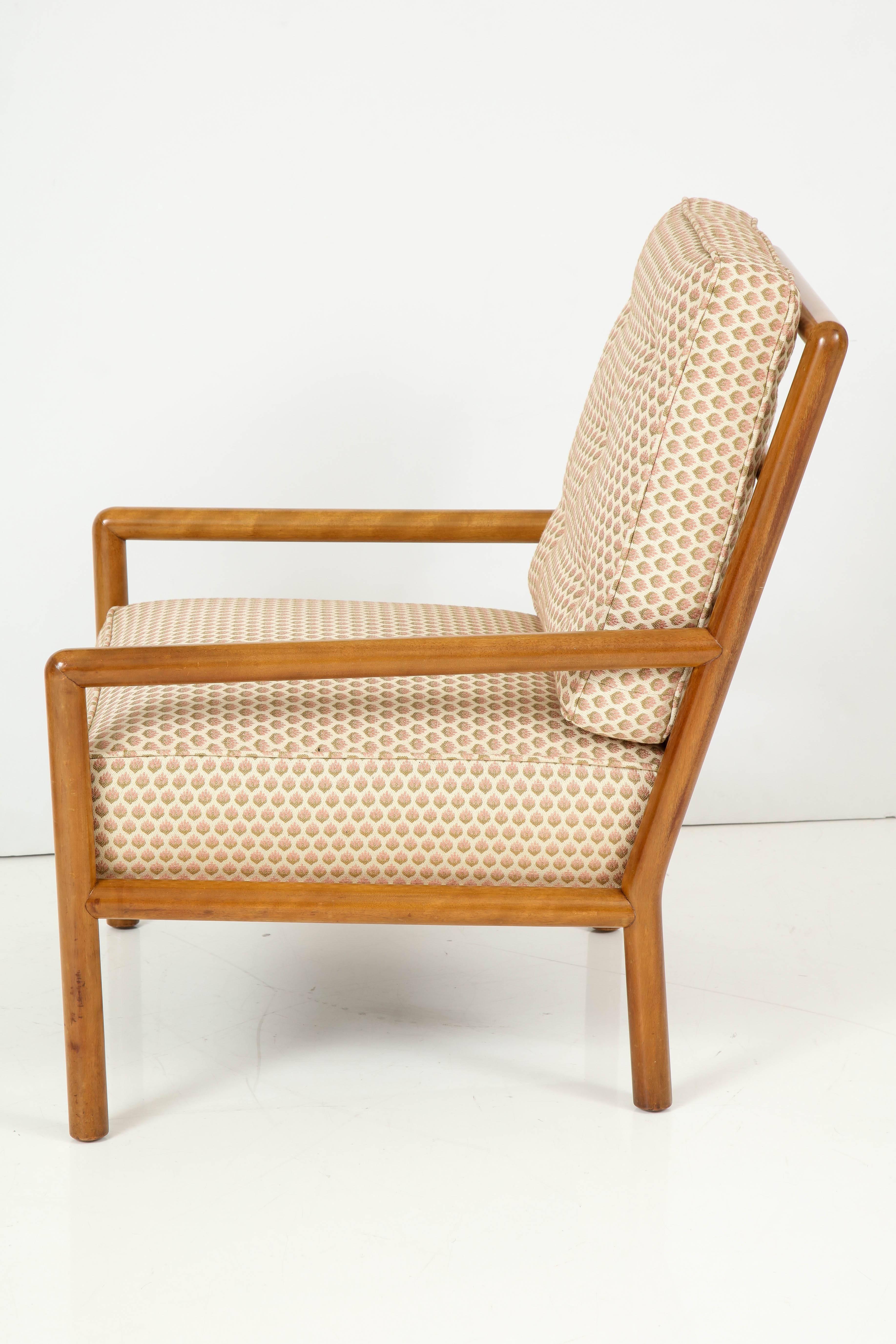 Upholstery Pair of T.H. Robsjohn-Gibbings Lounge Chairs, circa 1950s