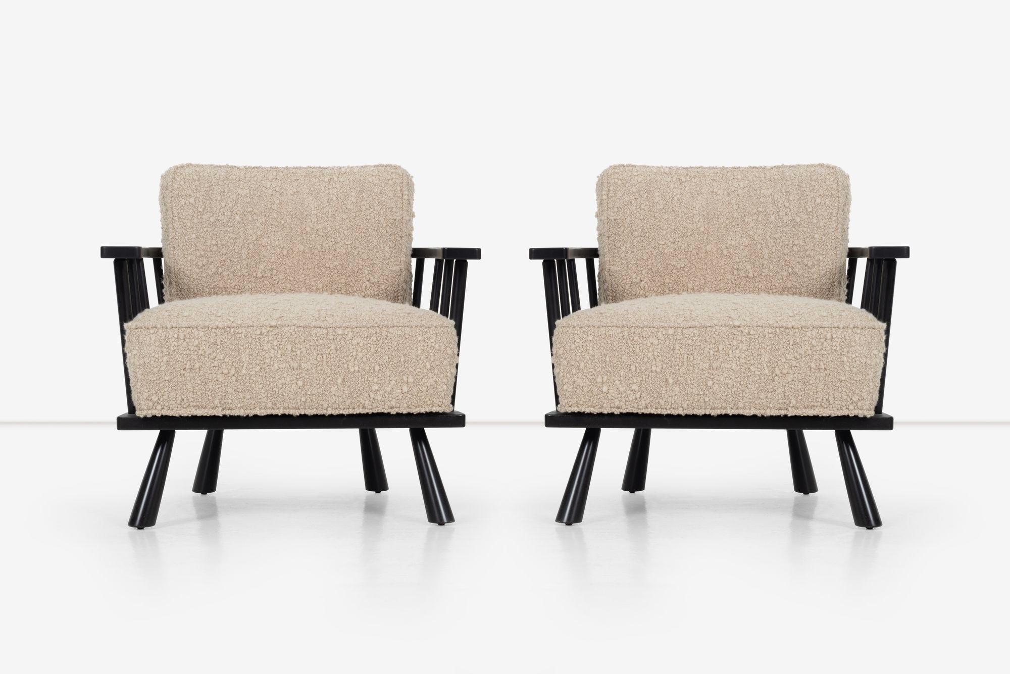 Mid-Century Modern Pair of `T.H. Robsjohn-Gibbings Lounge Chairs for Widdicomb For Sale