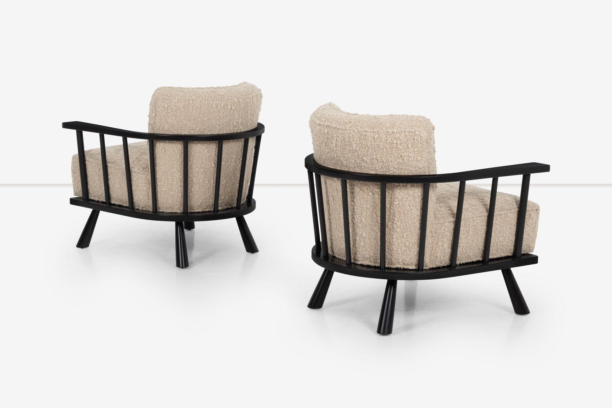 Pair of `T.H. Robsjohn-Gibbings Lounge Chairs for Widdicomb For Sale 1
