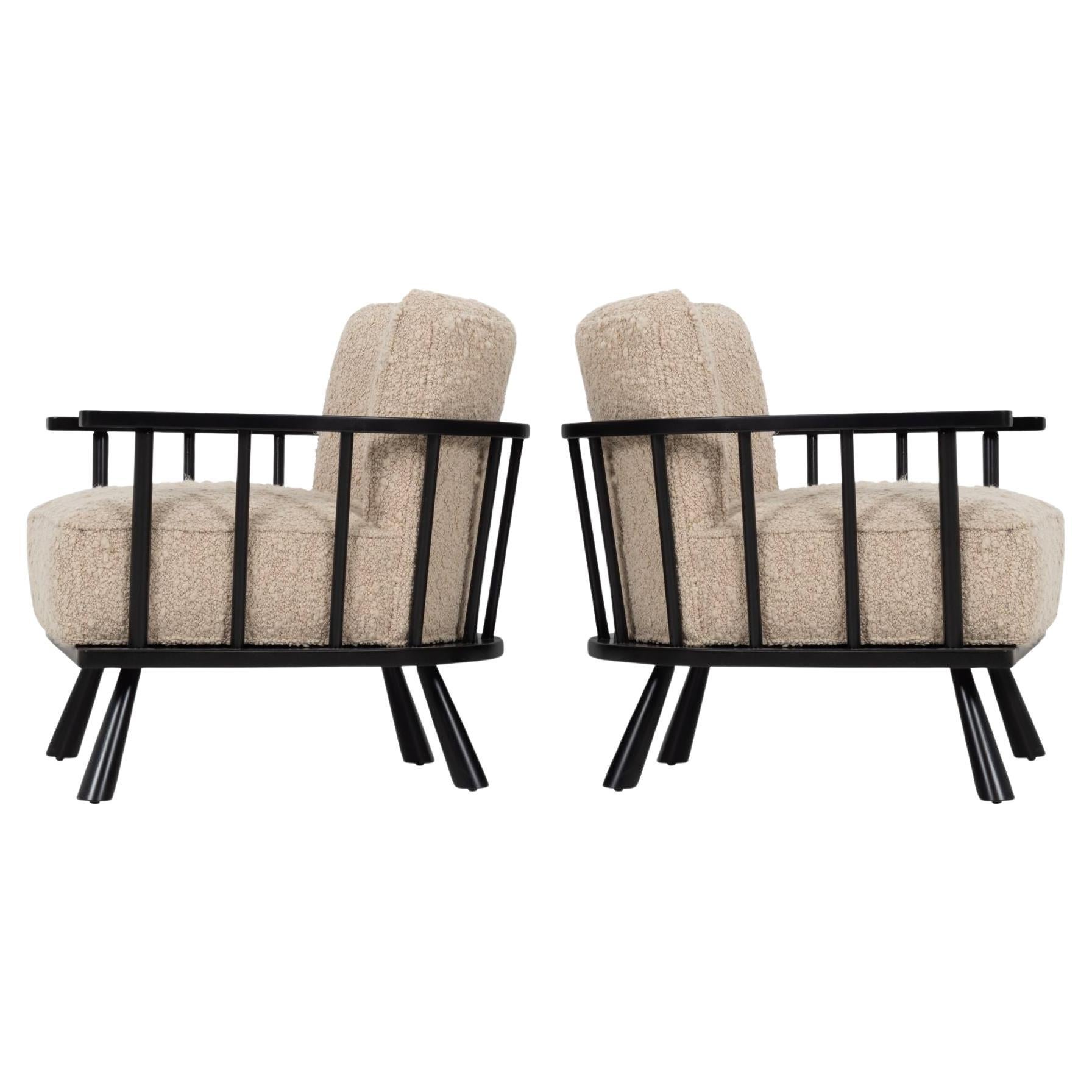 Pair of `T.H. Robsjohn-Gibbings Lounge Chairs for Widdicomb