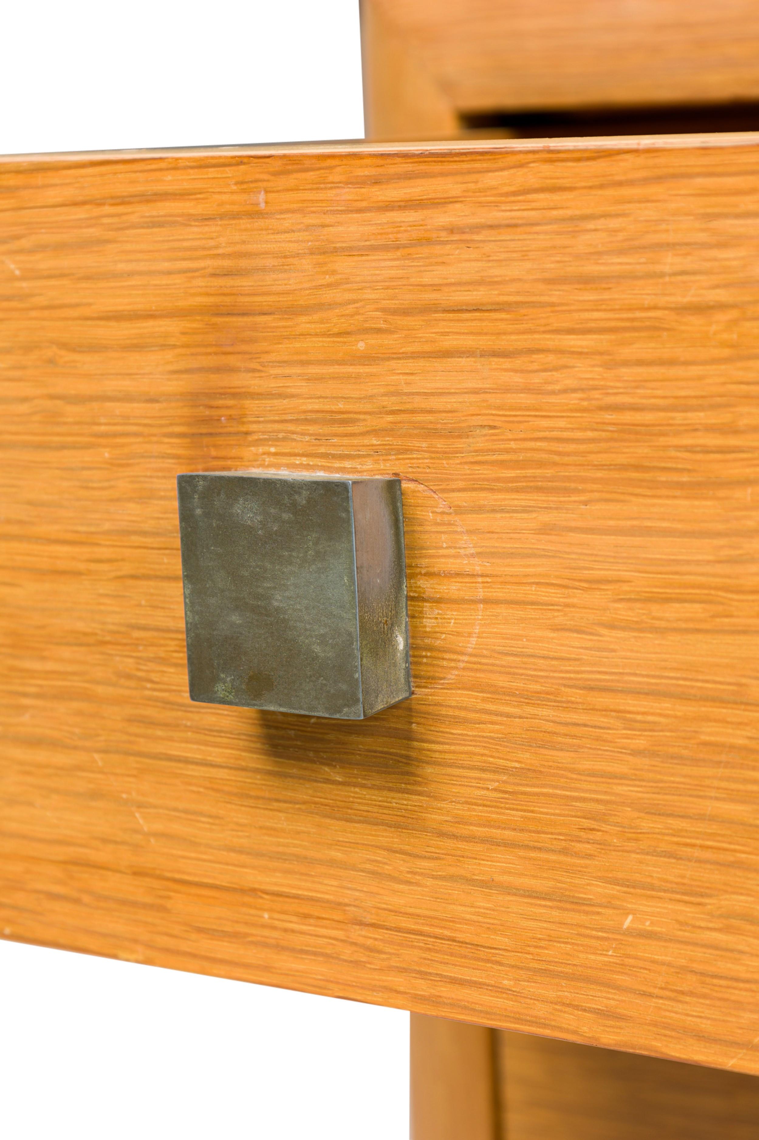 Pair of T.H. Robsjohn-Gibbings Mid-Century American Modern Bleached Walnut For Sale 6