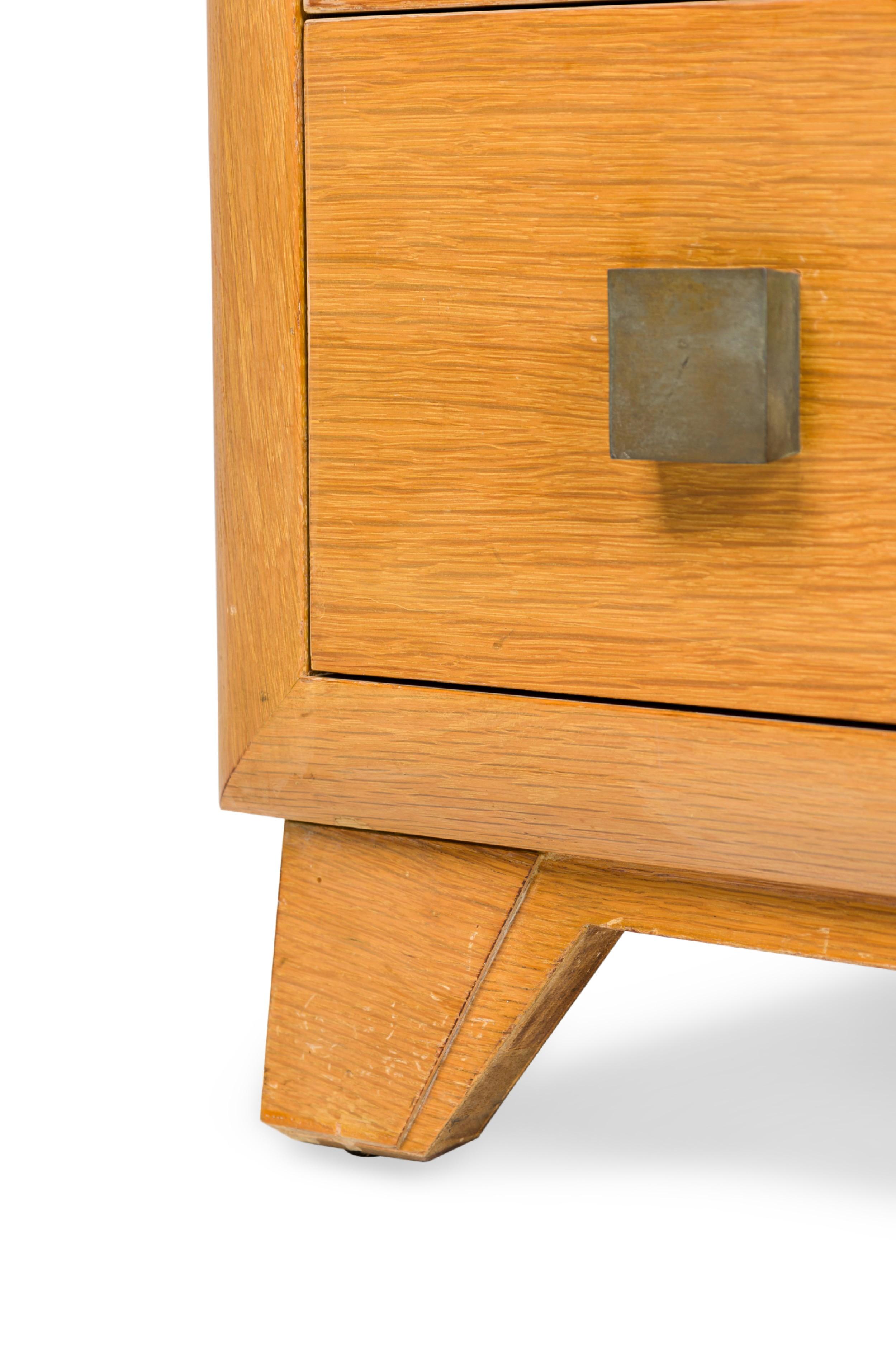 Pair of T.H. Robsjohn-Gibbings Mid-Century American Modern Bleached Walnut For Sale 9