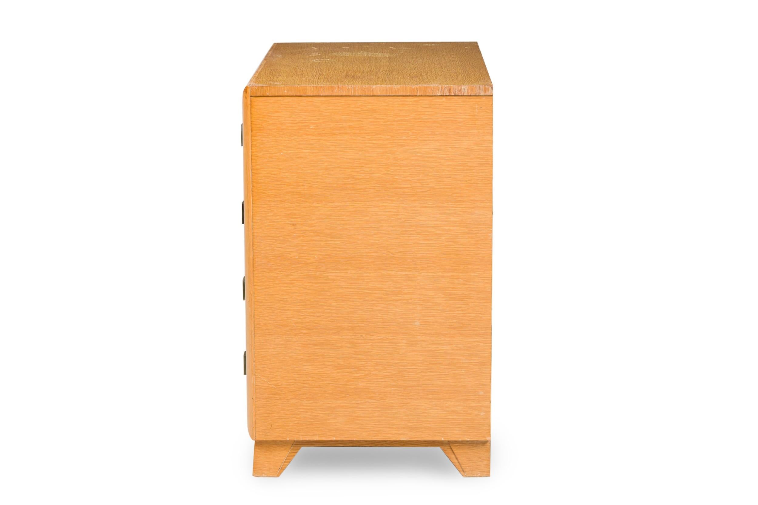 Pair of T.H. Robsjohn-Gibbings Mid-Century American Modern Bleached Walnut In Good Condition For Sale In Queens, NY