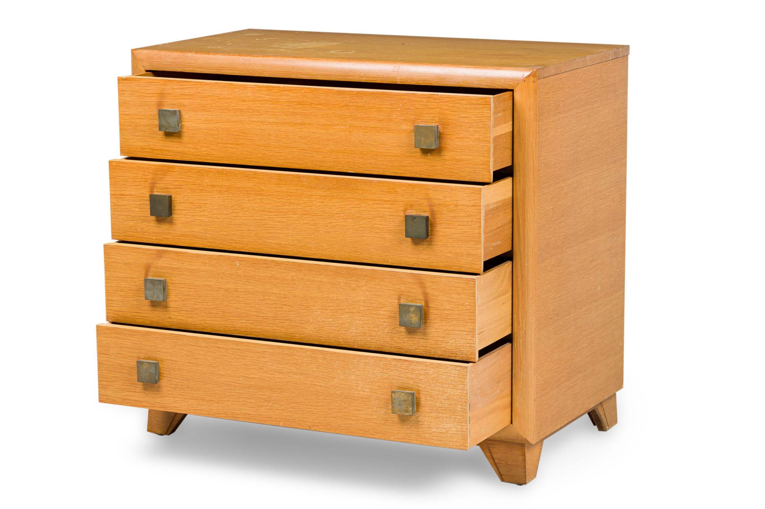 Pair of T.H. Robsjohn-Gibbings Mid-Century American Modern Bleached Walnut For Sale 1