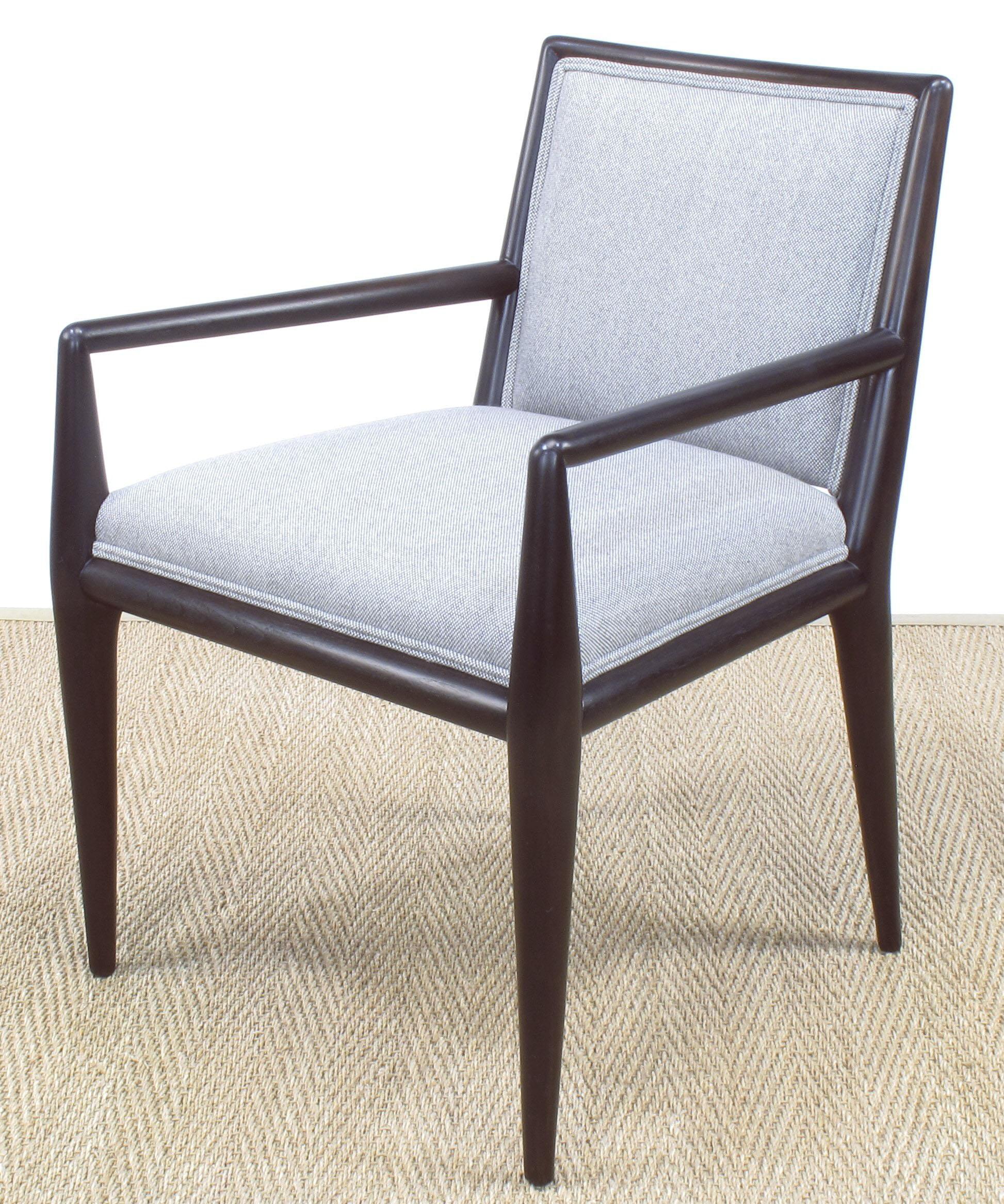 Ein Paar elegante:: gefütterte Sessel von T.H. Robsjohn-Gibbings für Widdicomb (Moderne der Mitte des Jahrhunderts) im Angebot
