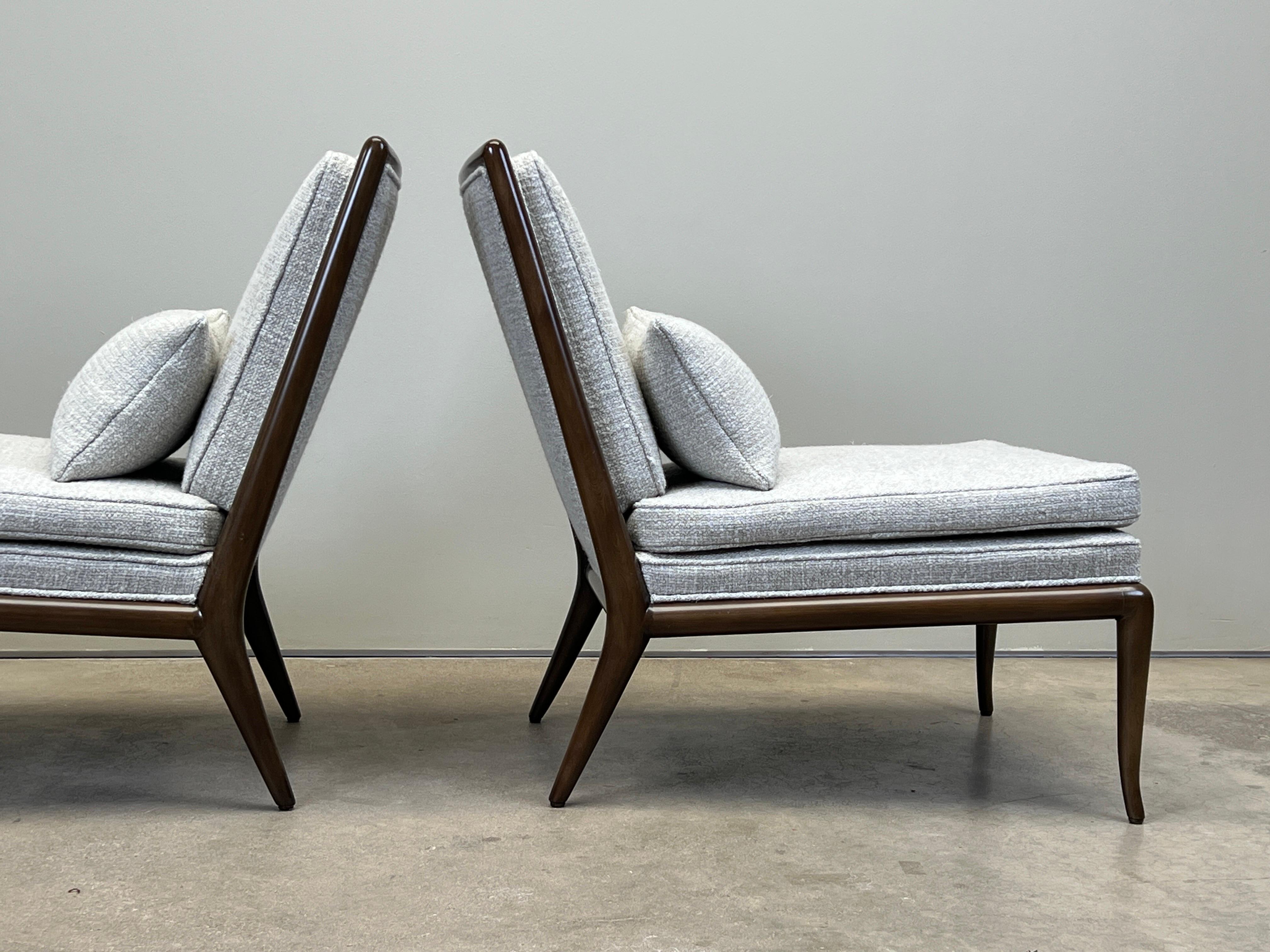 Pair of T.H. Robsjohn-Gibbings Slipper Chairs 5