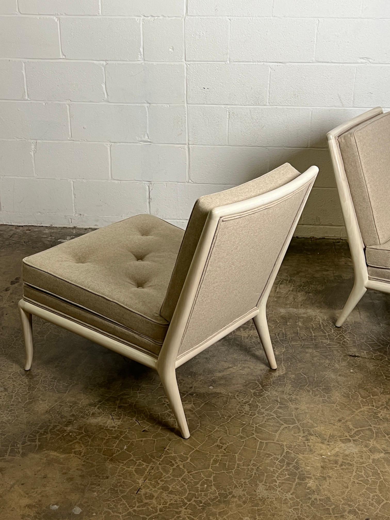 Pair of T.H. Robsjohn-Gibbings Slipper Chairs 5