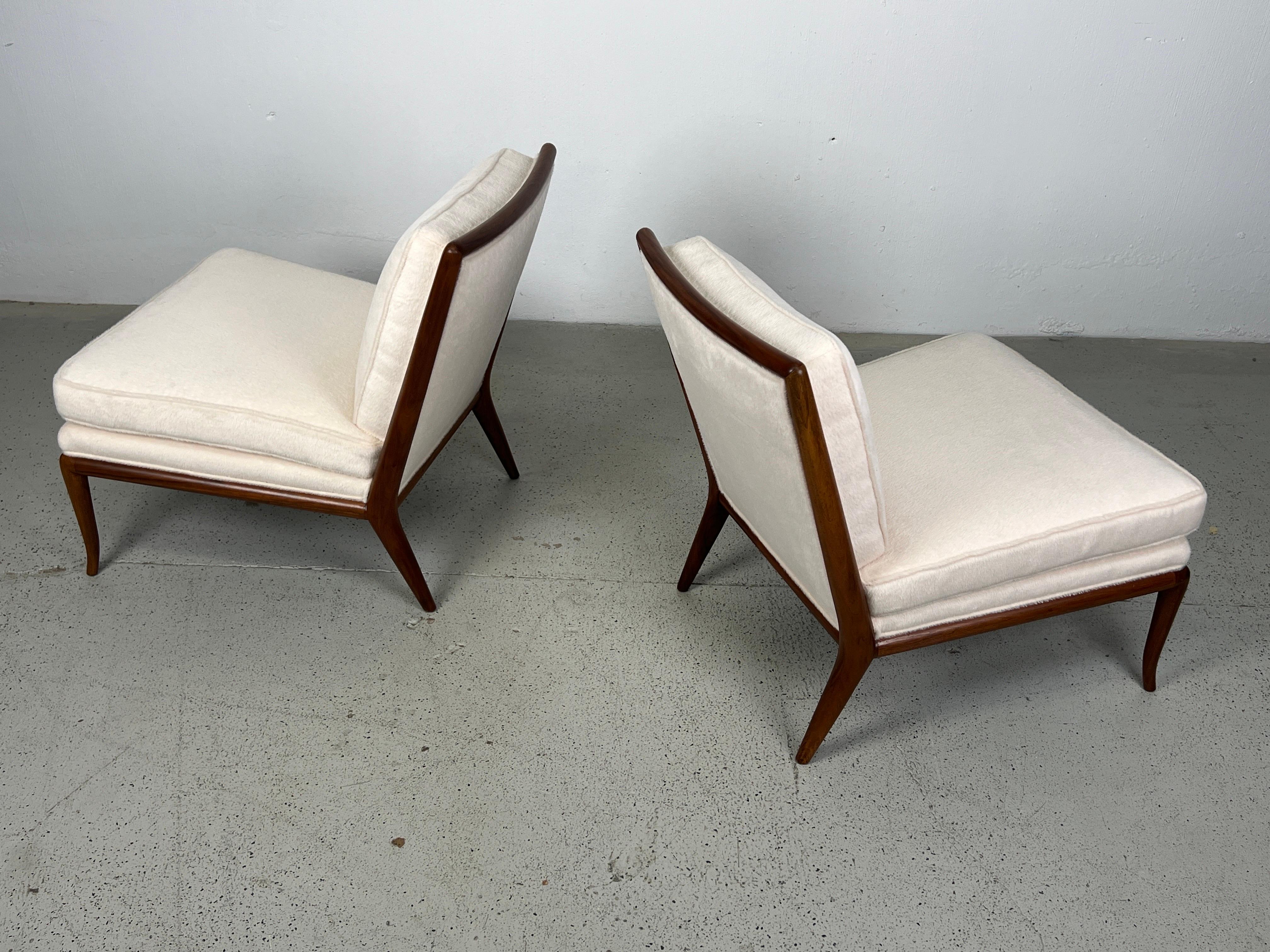 Pair of T.H. Robsjohn-Gibbings Slipper Chairs For Sale 6