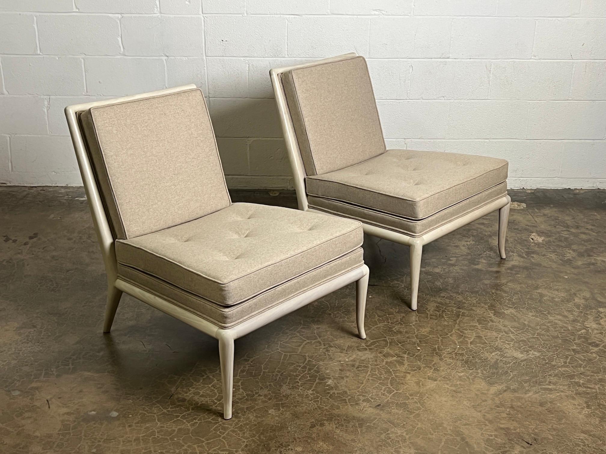 Pair of T.H. Robsjohn-Gibbings Slipper Chairs 6