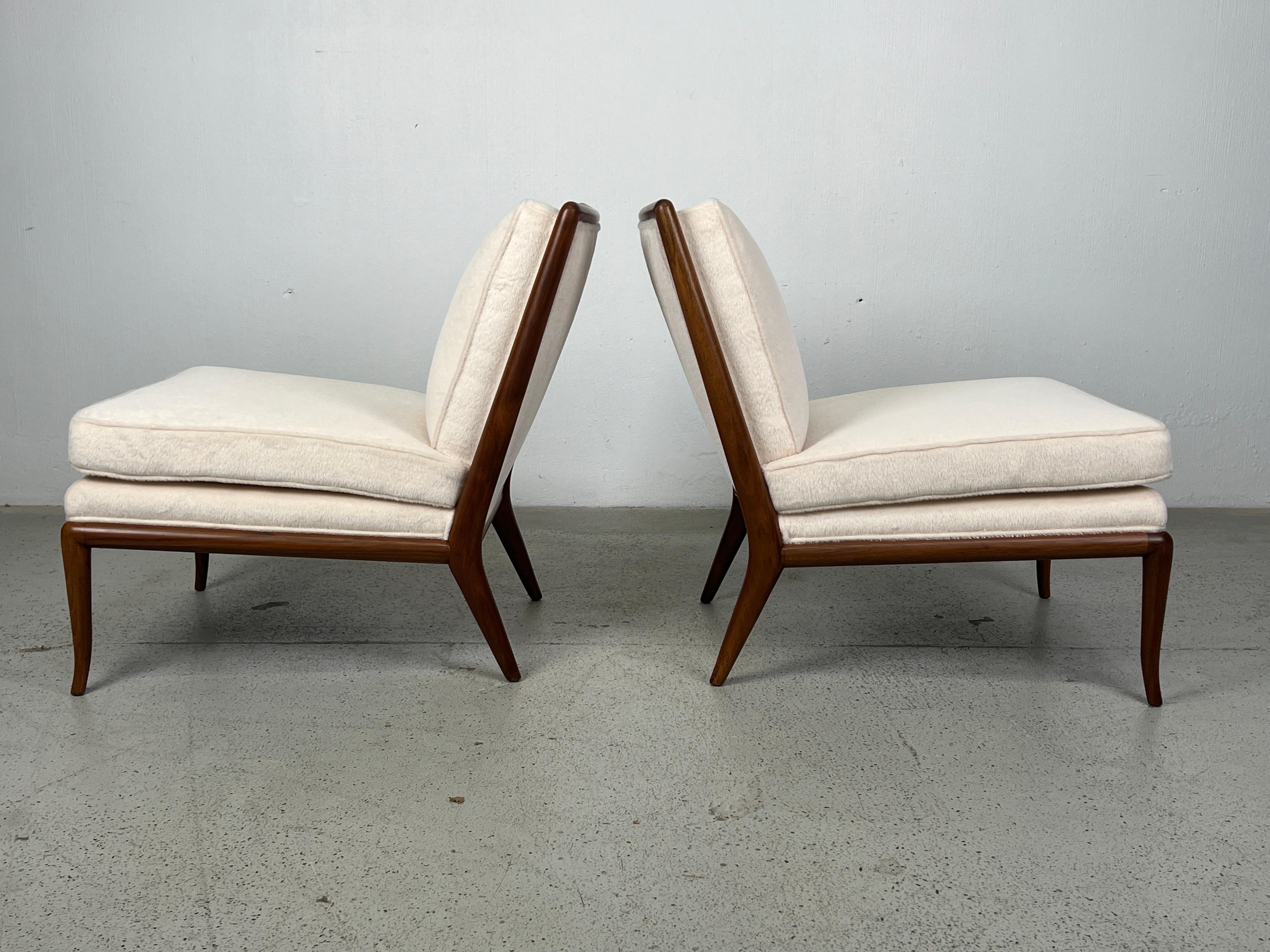 Pair of T.H. Robsjohn-Gibbings Slipper Chairs For Sale 7