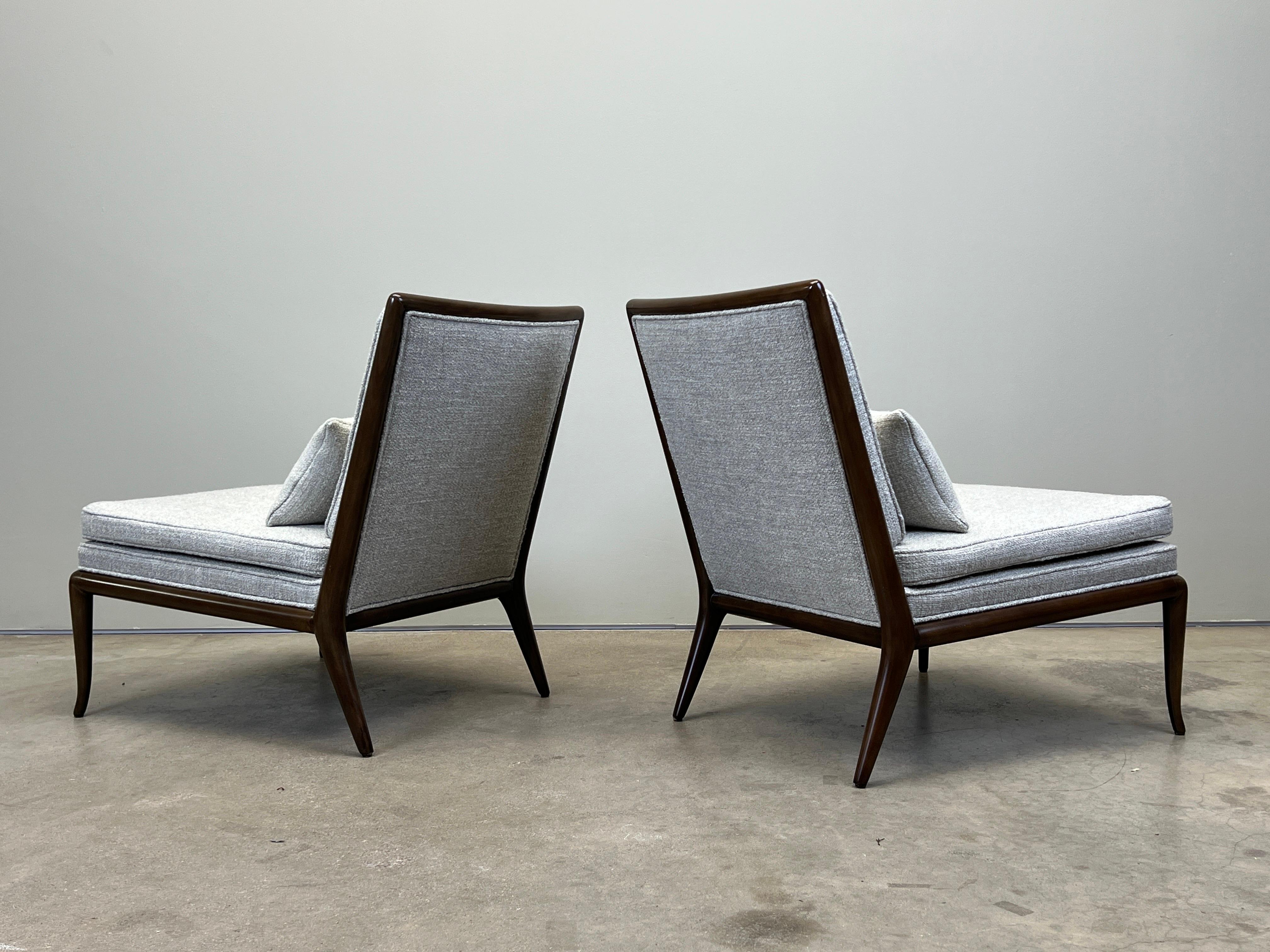 Pair of T.H. Robsjohn-Gibbings Slipper Chairs 7