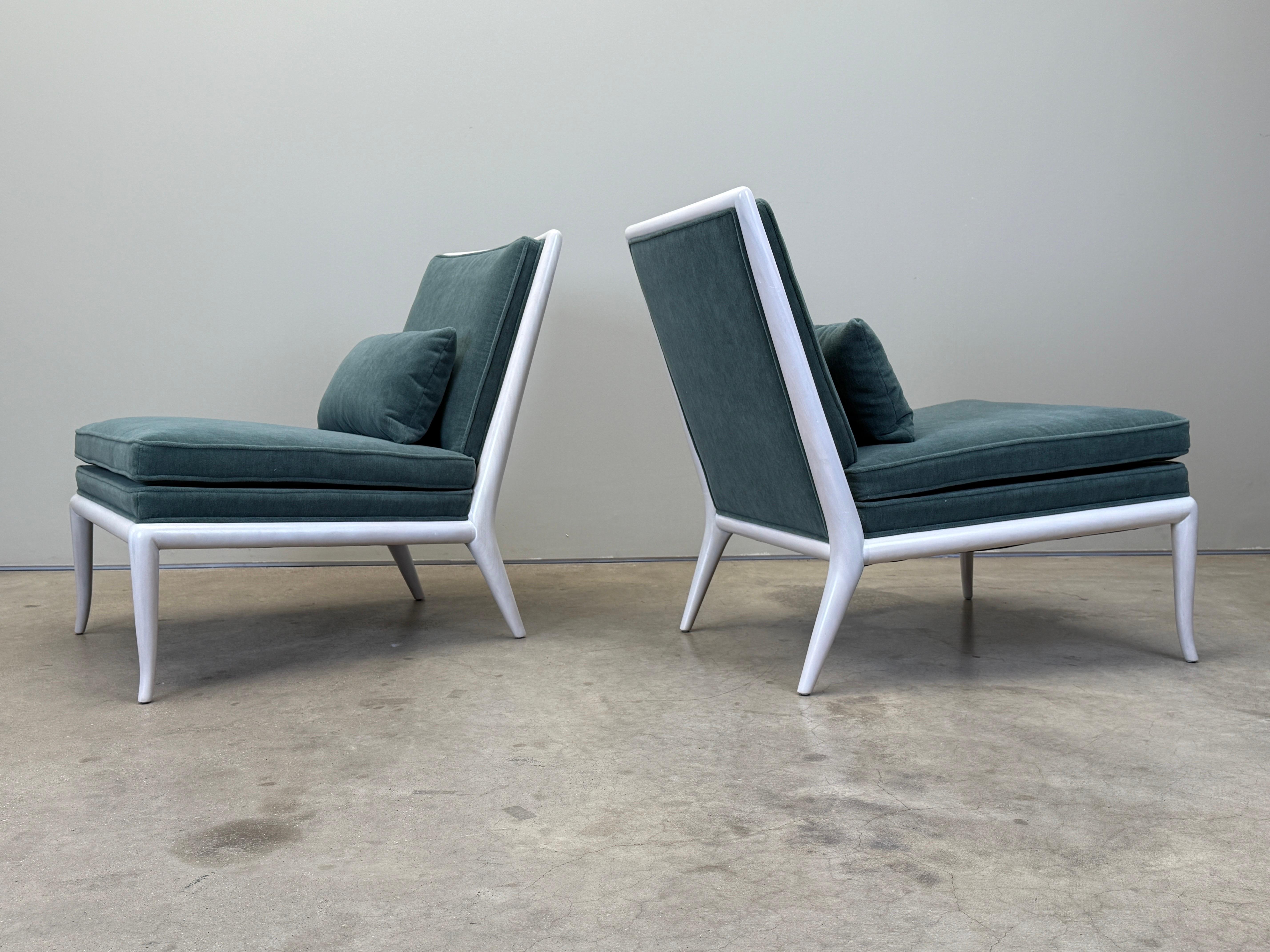 Pareja de T.H. Sillones Robsjohn-Gibbings Slipper en venta 8