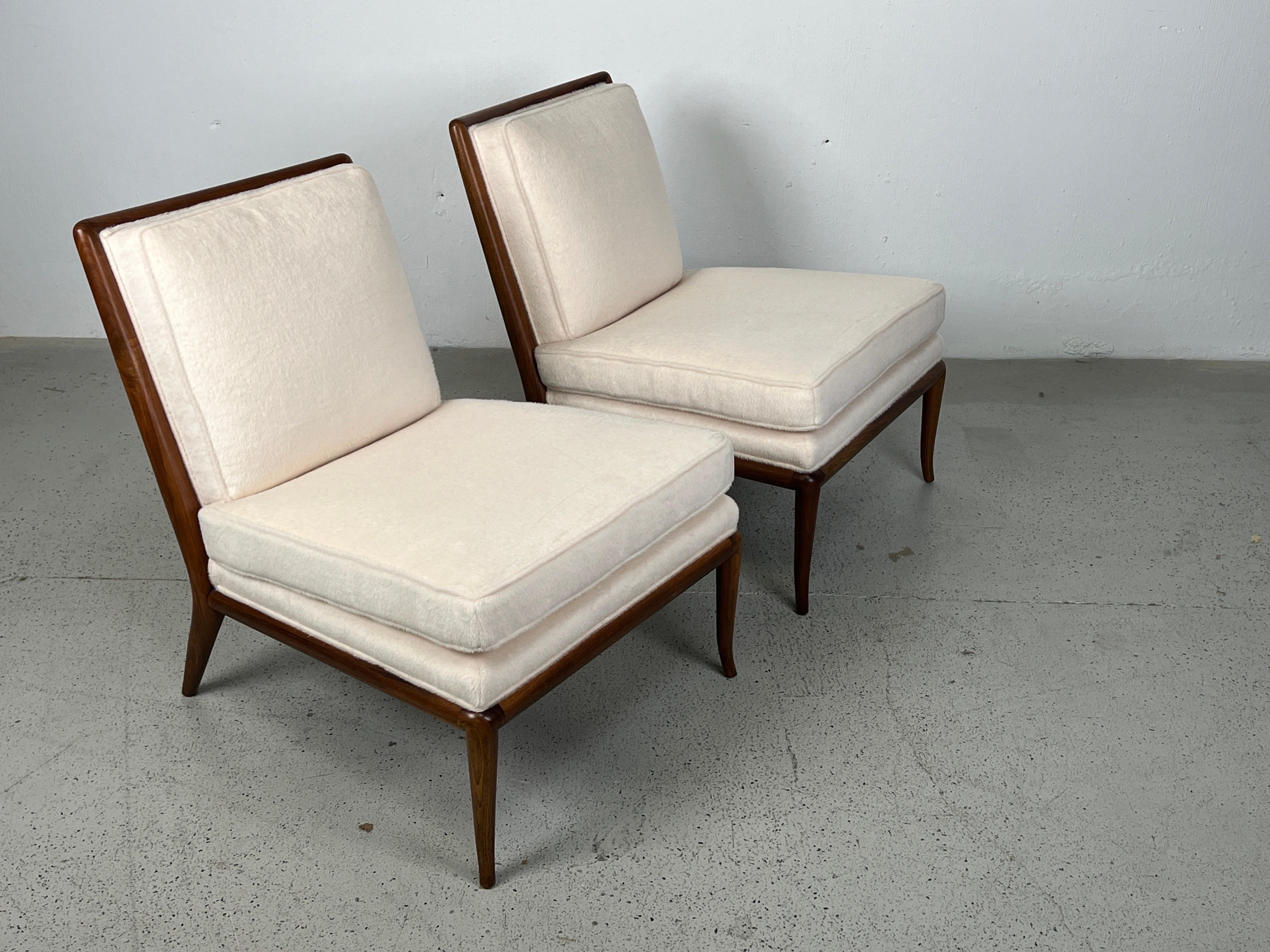 Pair of T.H. Robsjohn-Gibbings Slipper Chairs For Sale 9