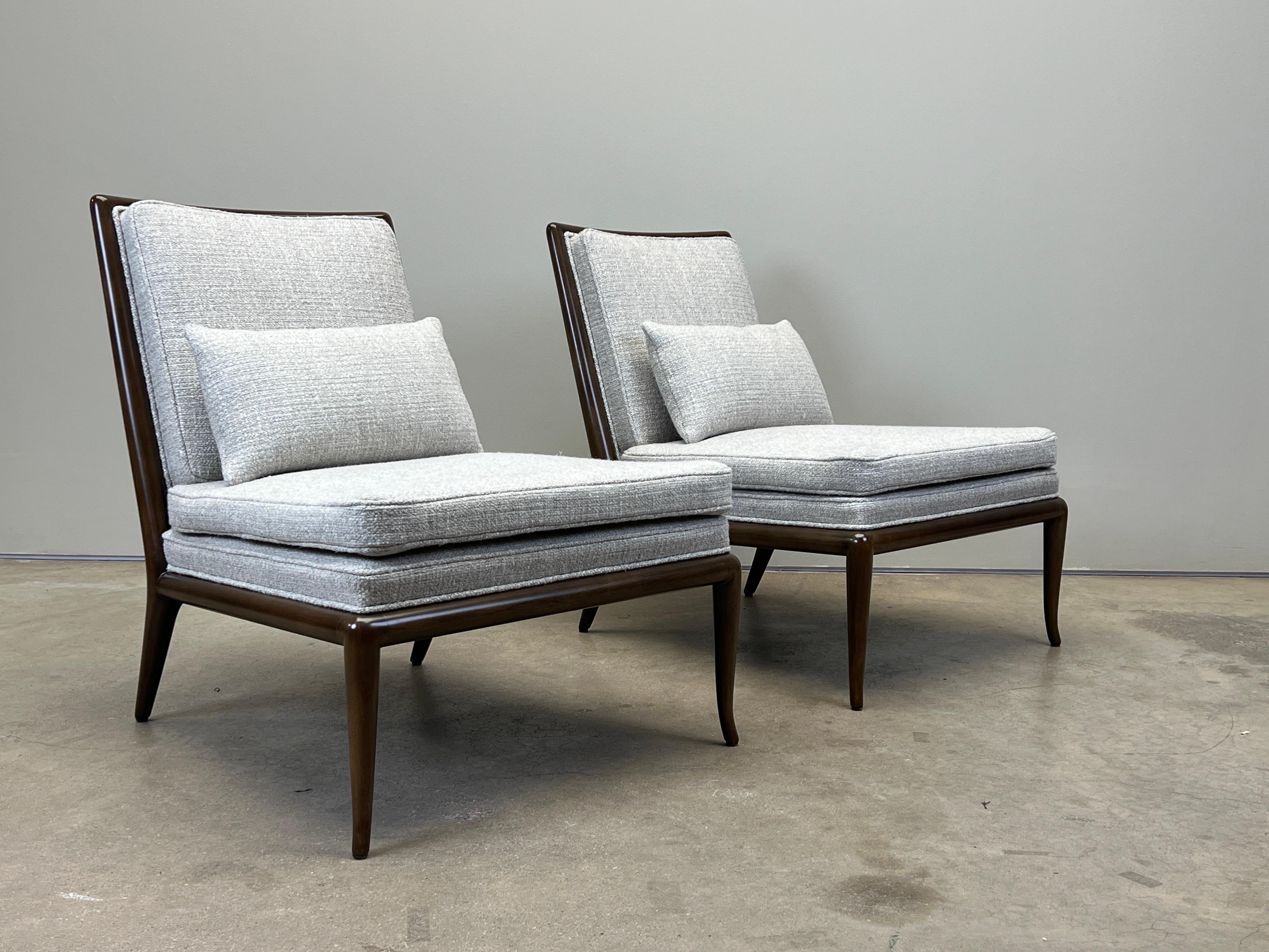 Pair of T.H. Robsjohn-Gibbings Slipper Chairs 9