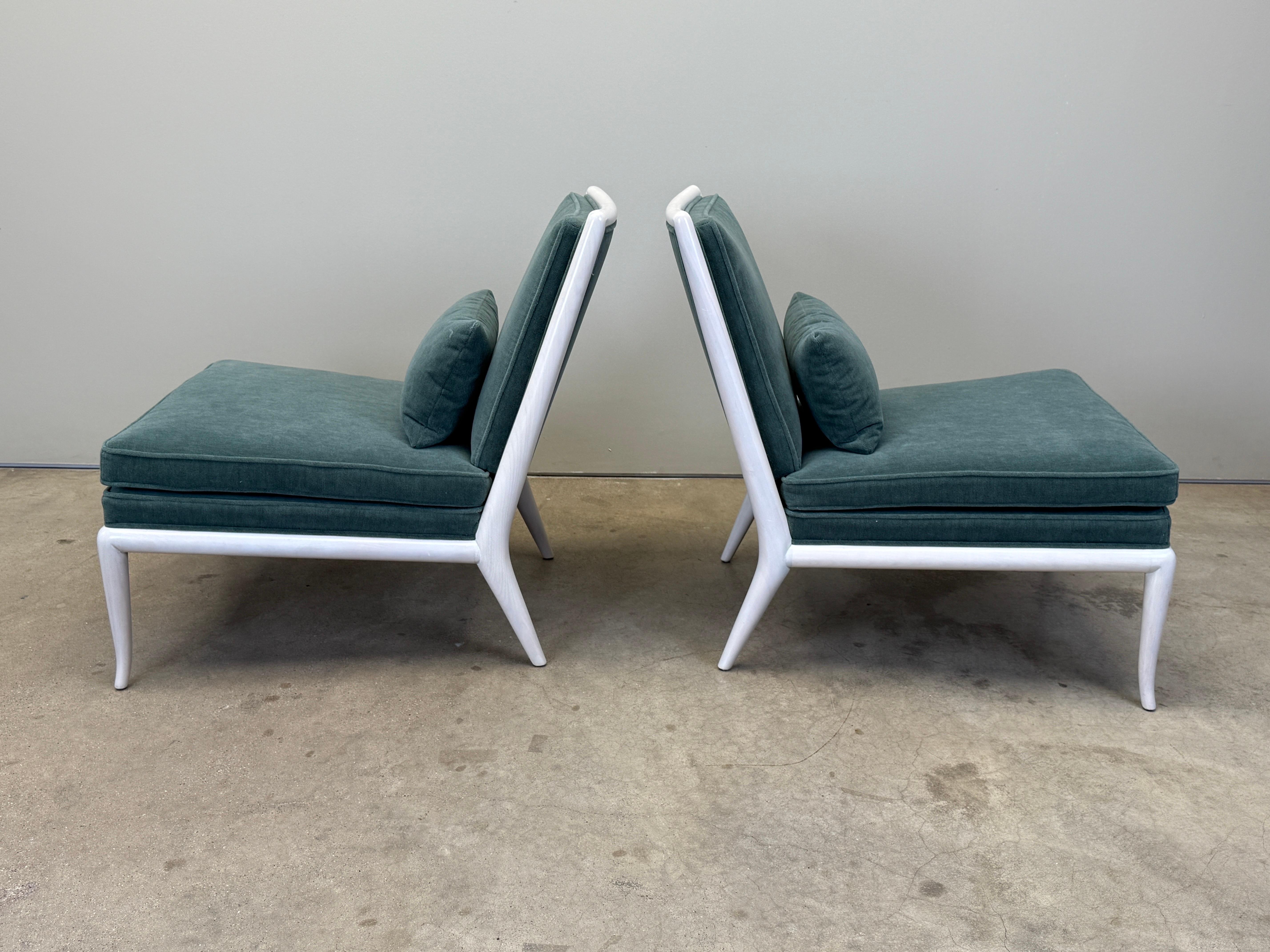 Pareja de T.H. Sillones Robsjohn-Gibbings Slipper en venta 9