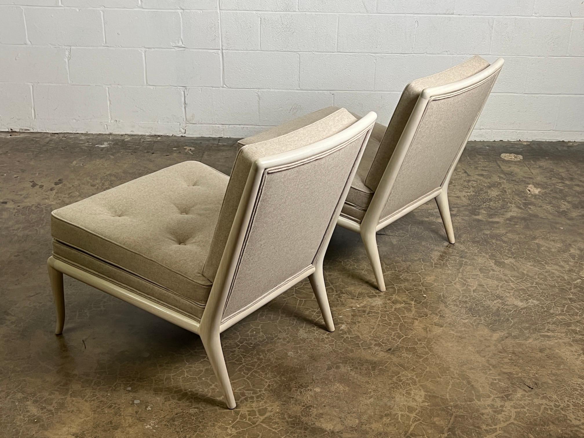 Pair of T.H. Robsjohn-Gibbings Slipper Chairs 9