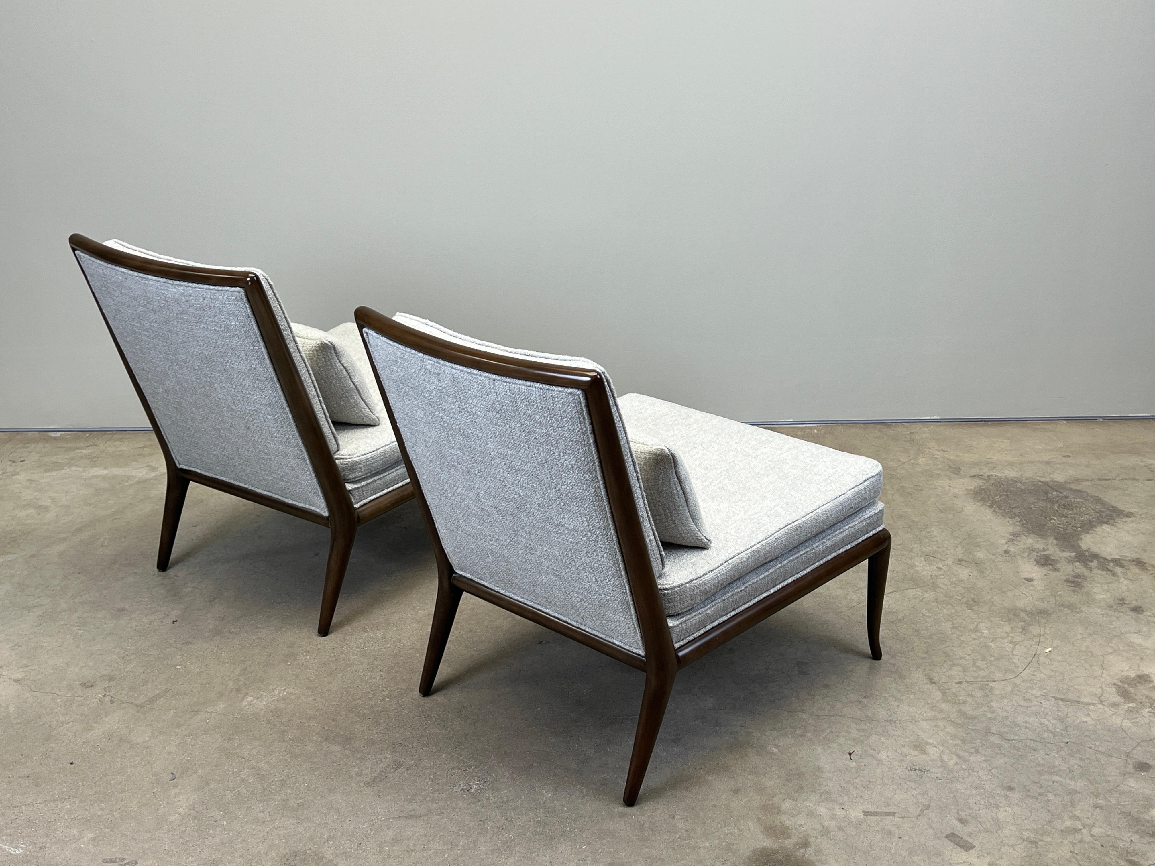 Pair of T.H. Robsjohn-Gibbings Slipper Chairs 10