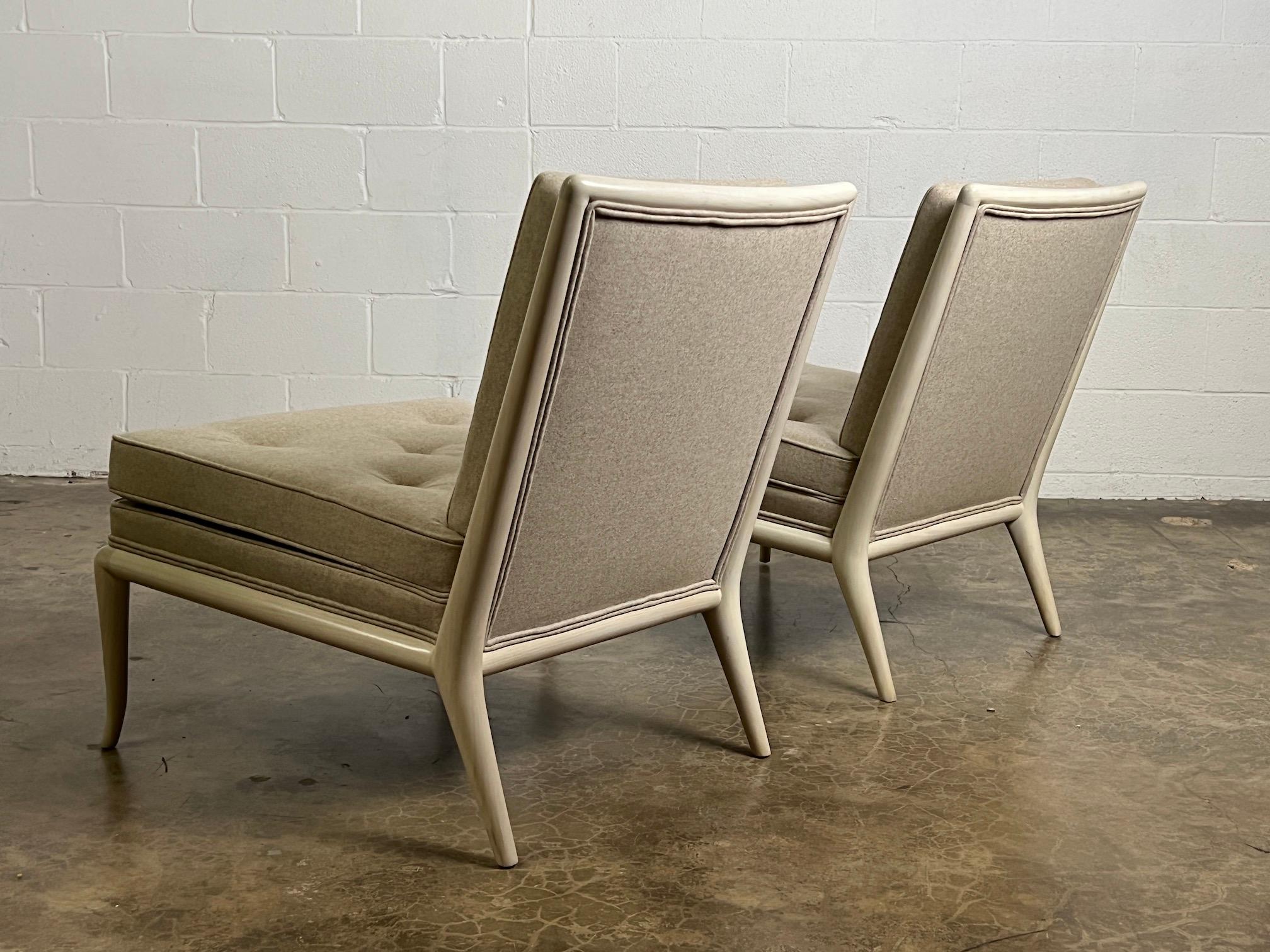 Pair of T.H. Robsjohn-Gibbings Slipper Chairs 10
