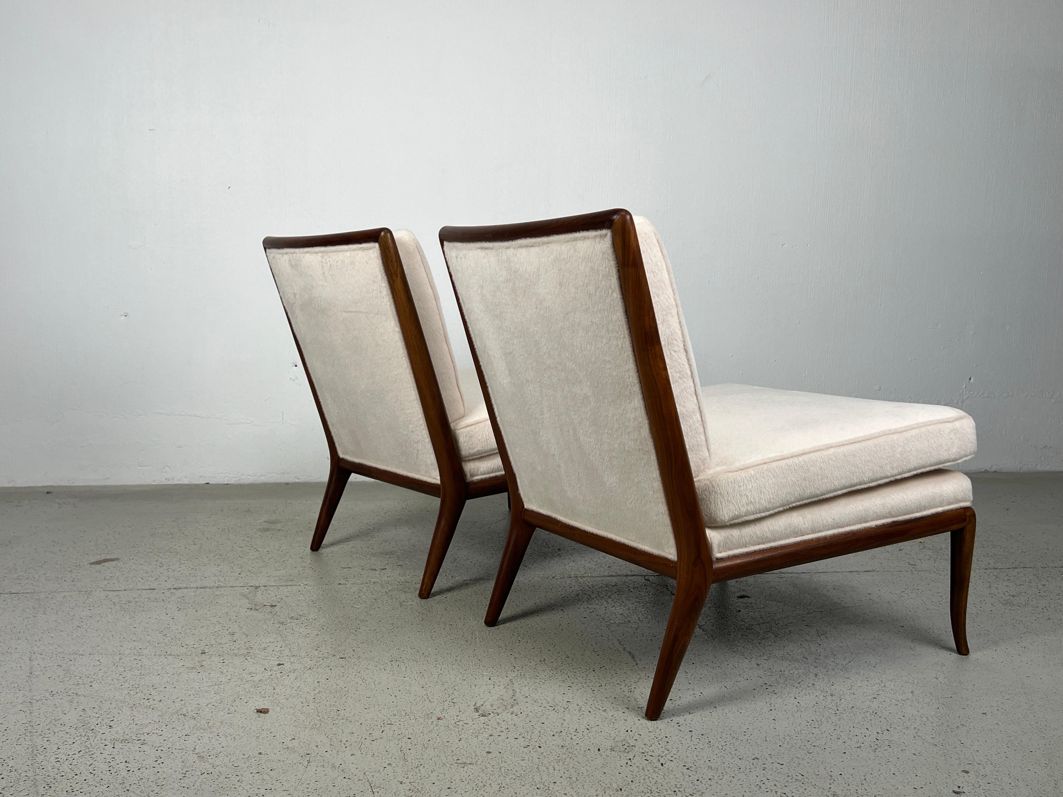 Pair of T.H. Robsjohn-Gibbings Slipper Chairs For Sale 11