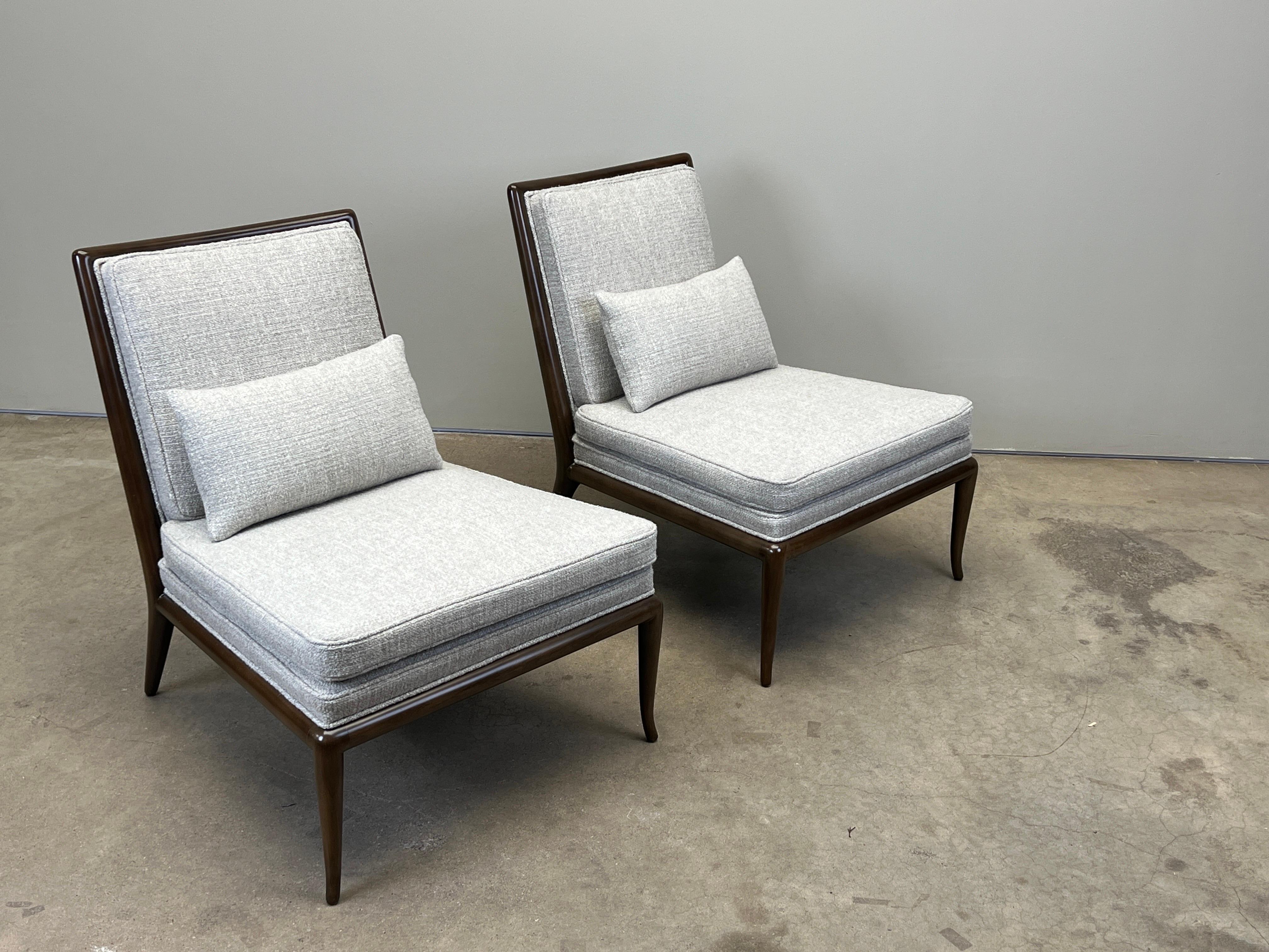 Pair of T.H. Robsjohn-Gibbings Slipper Chairs 11