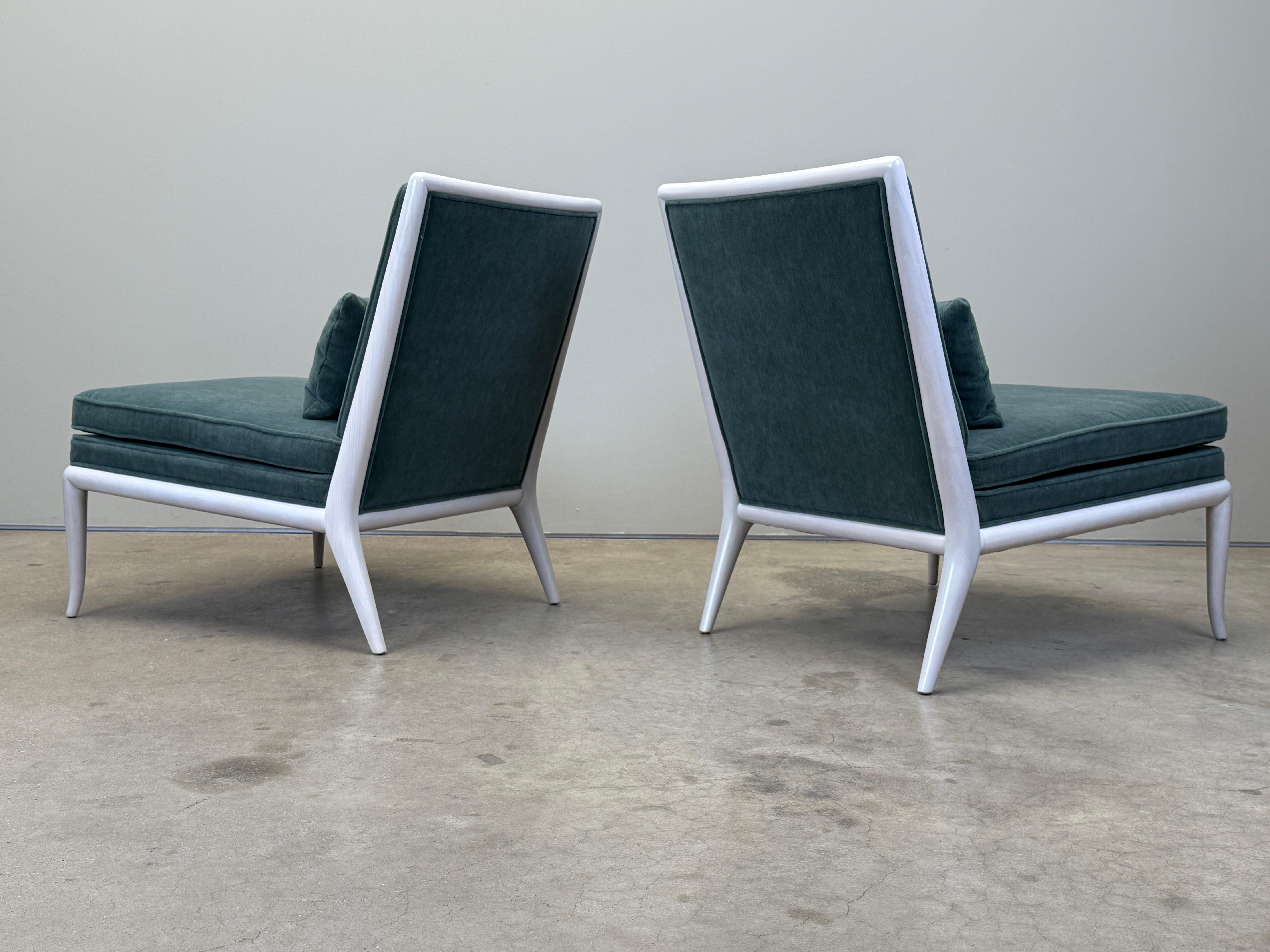 Pareja de T.H. Sillones Robsjohn-Gibbings Slipper en venta 11
