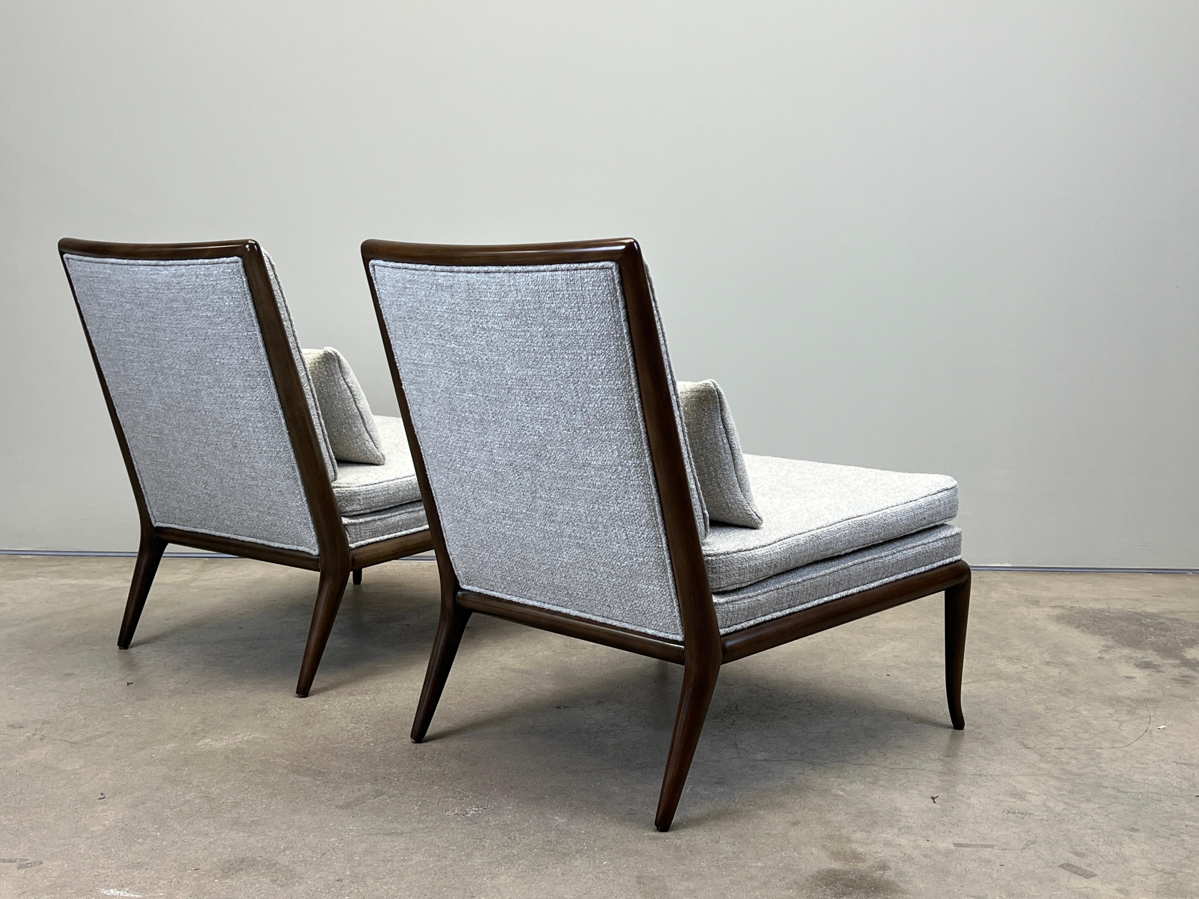 Pair of T.H. Robsjohn-Gibbings Slipper Chairs 13