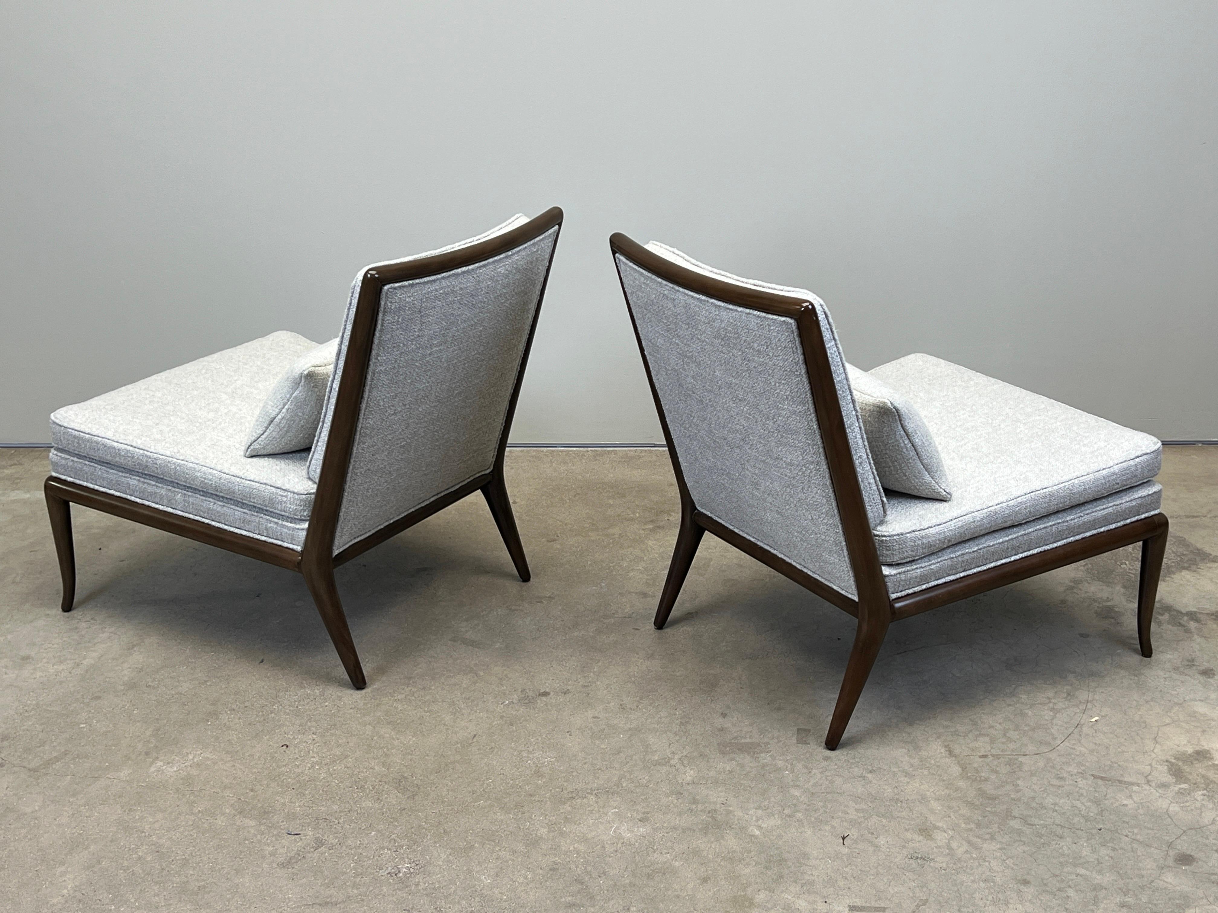 Pair of T.H. Robsjohn-Gibbings Slipper Chairs 15