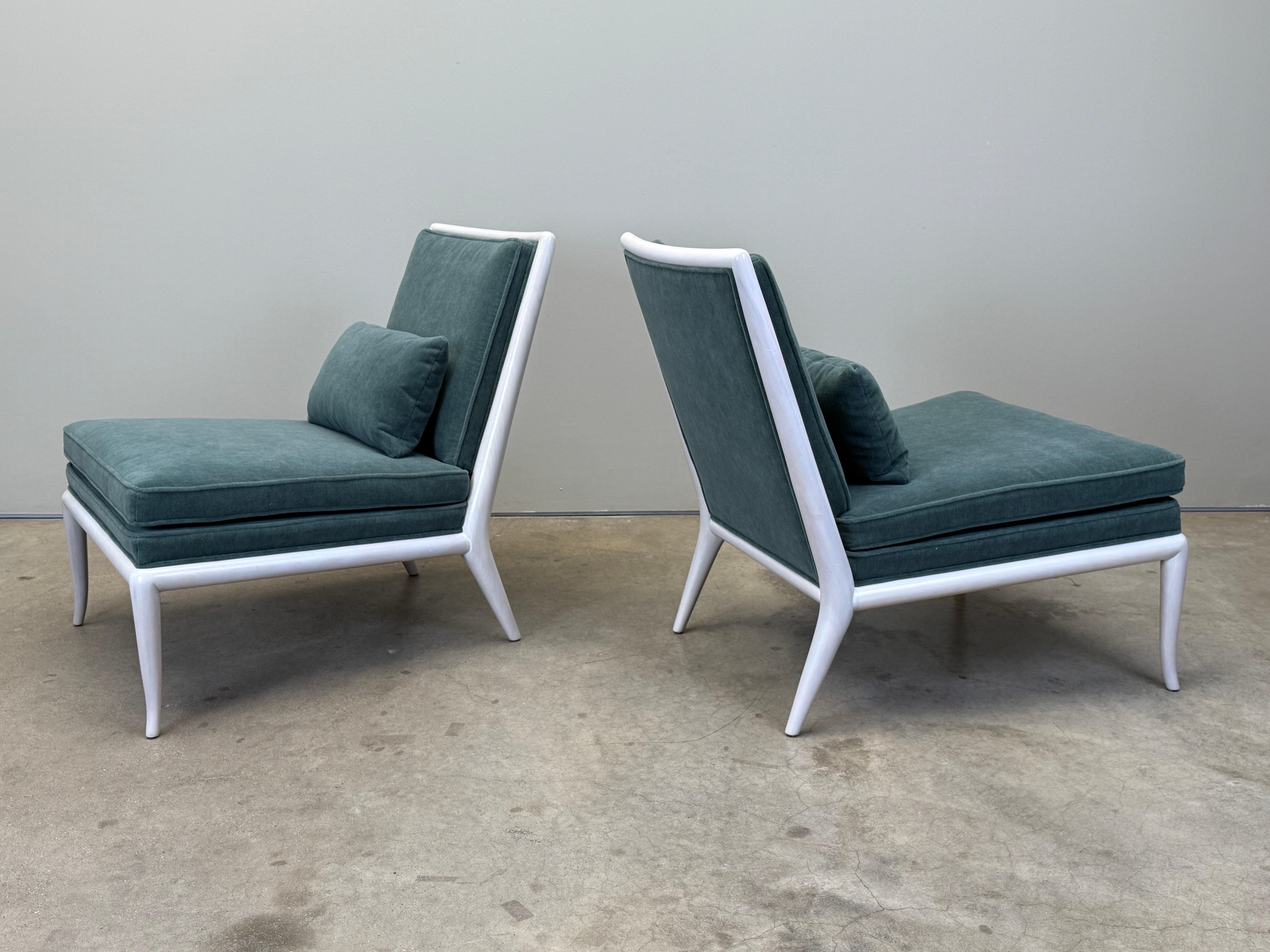 Pareja de T.H. Sillones Robsjohn-Gibbings Slipper en Bueno estado para la venta en Dallas, TX