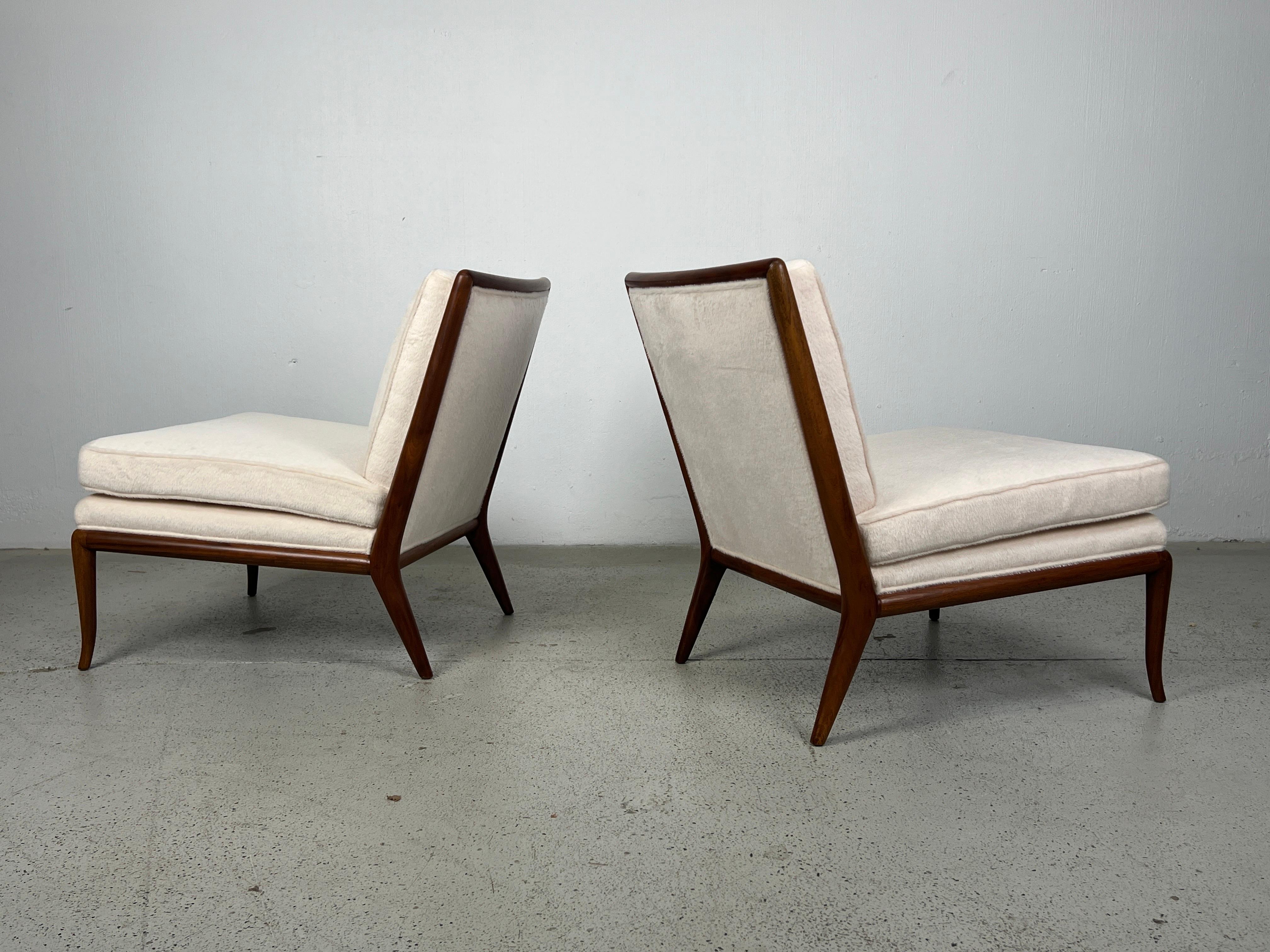 Pair of T.H. Robsjohn-Gibbings Slipper Chairs For Sale 2