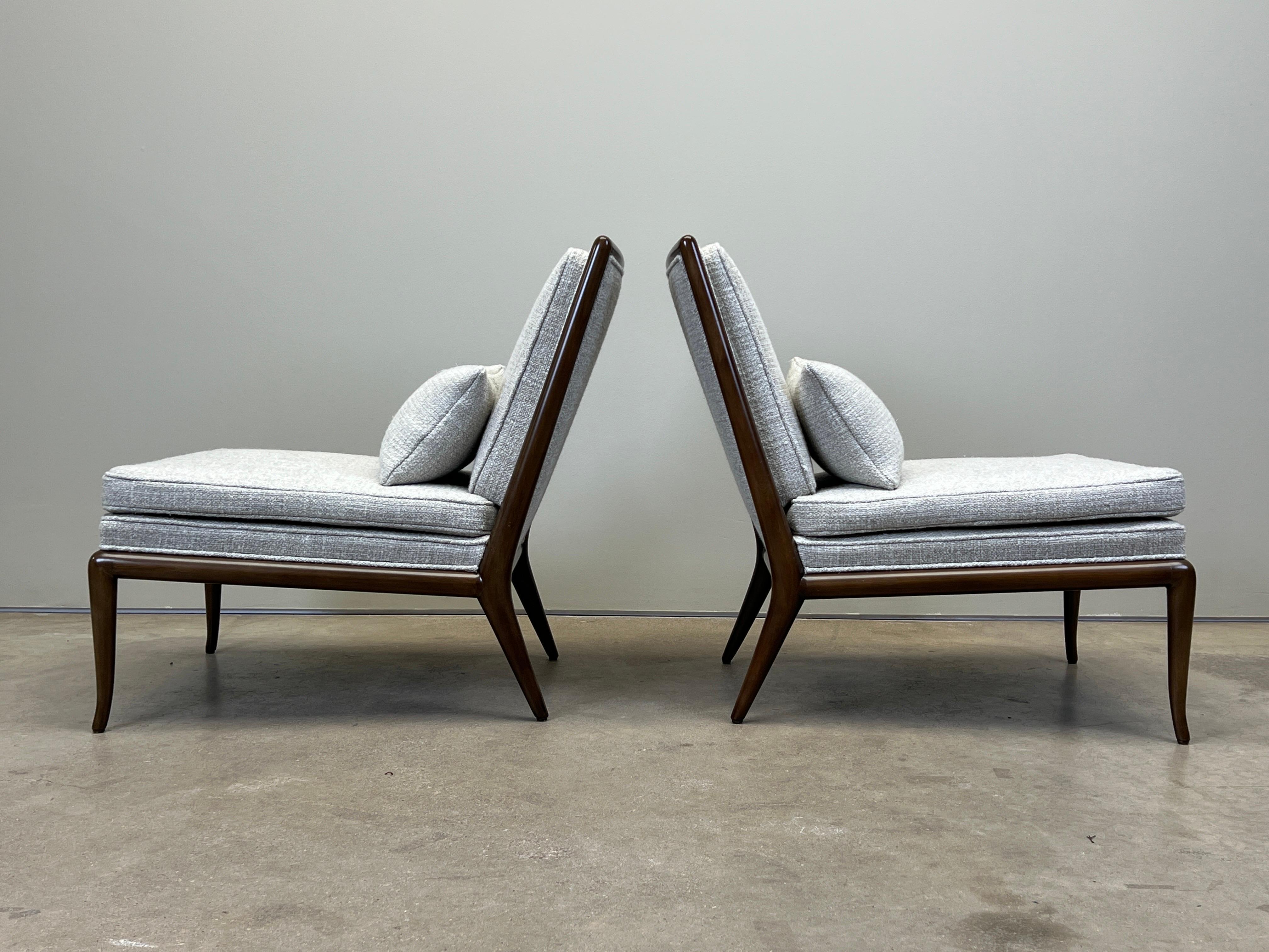 Pair of T.H. Robsjohn-Gibbings Slipper Chairs 3