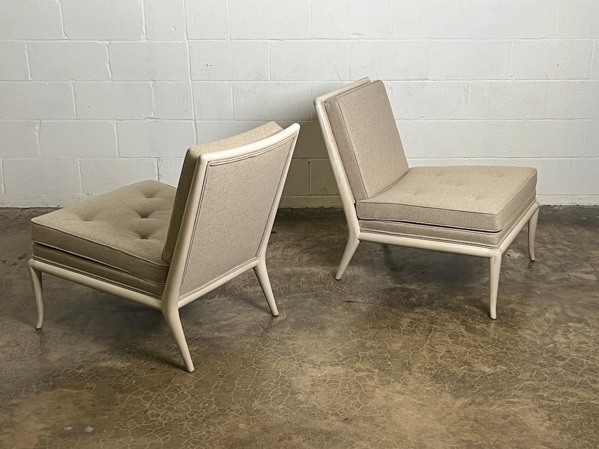 Pair of T.H. Robsjohn-Gibbings Slipper Chairs 3