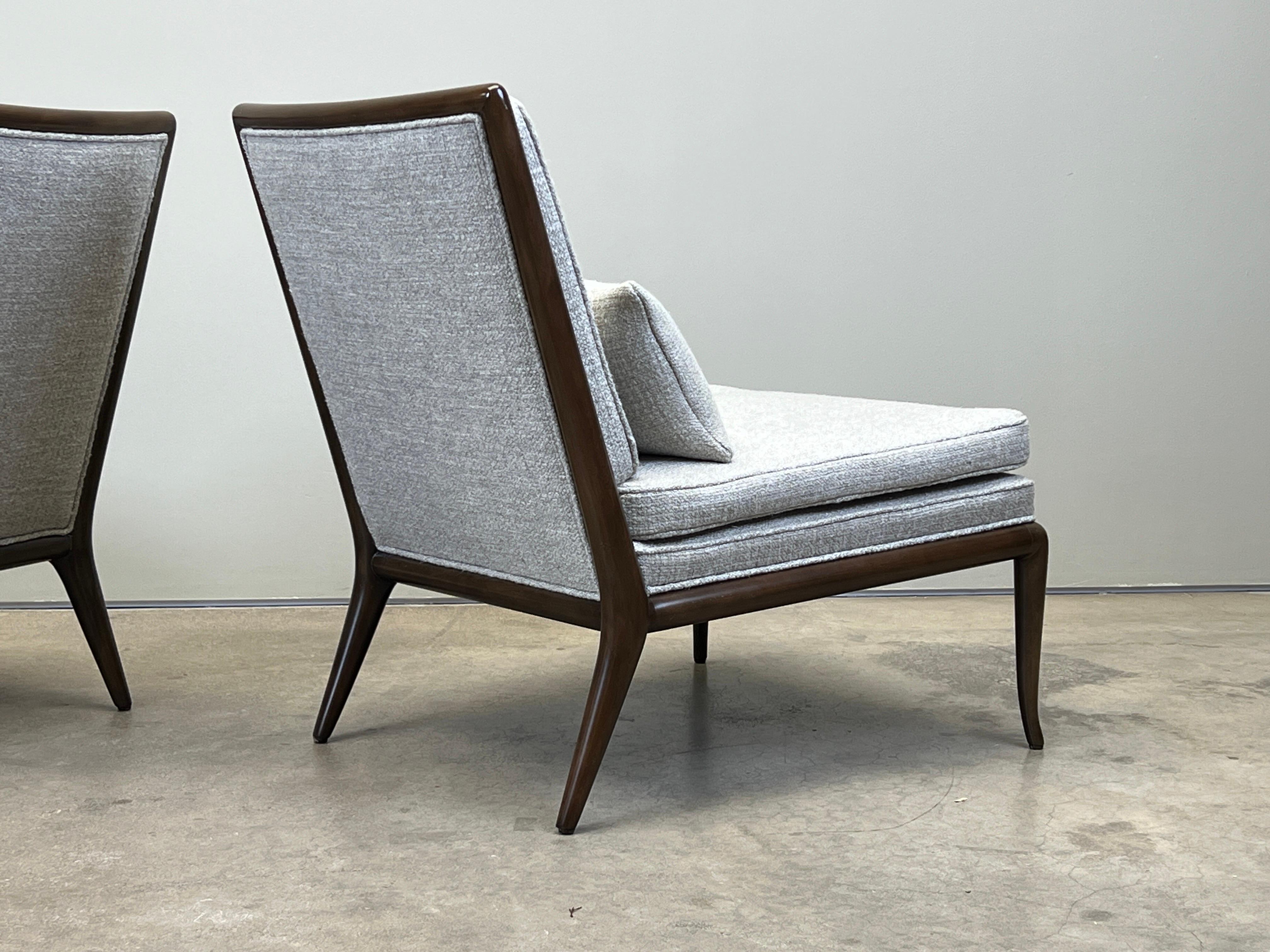 Pair of T.H. Robsjohn-Gibbings Slipper Chairs 4