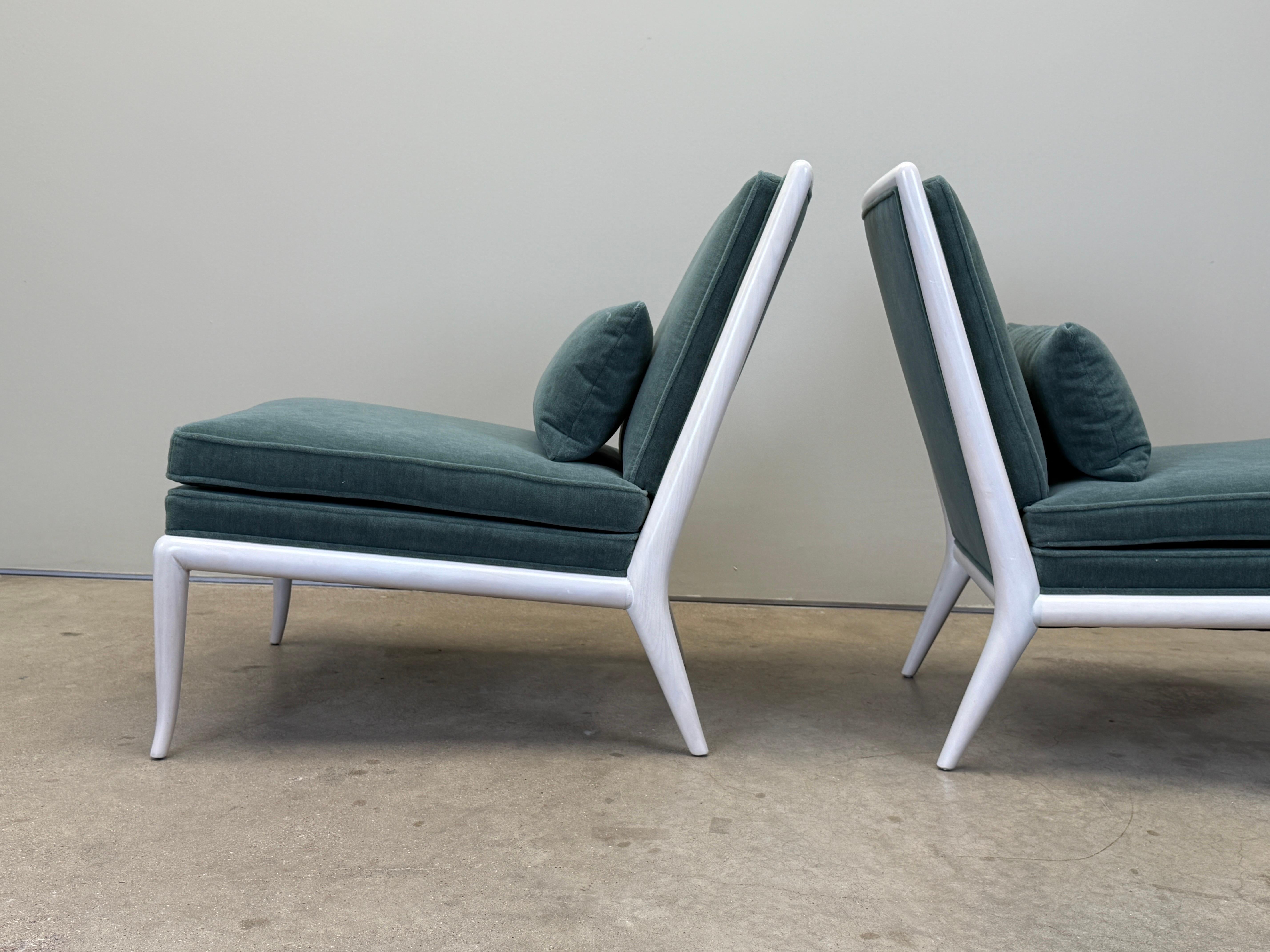 Pareja de T.H. Sillones Robsjohn-Gibbings Slipper en venta 4
