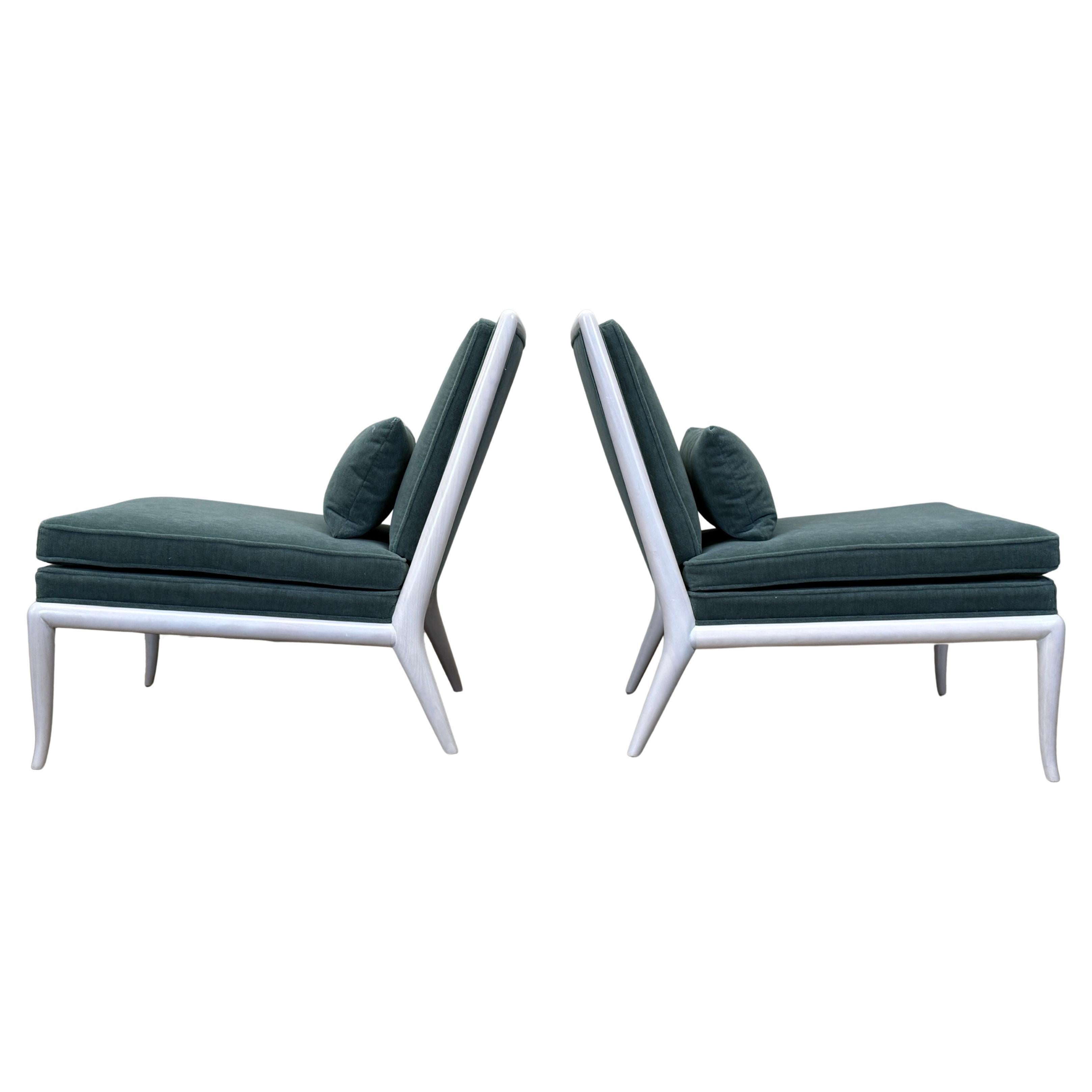 Pareja de T.H. Sillones Robsjohn-Gibbings Slipper en venta