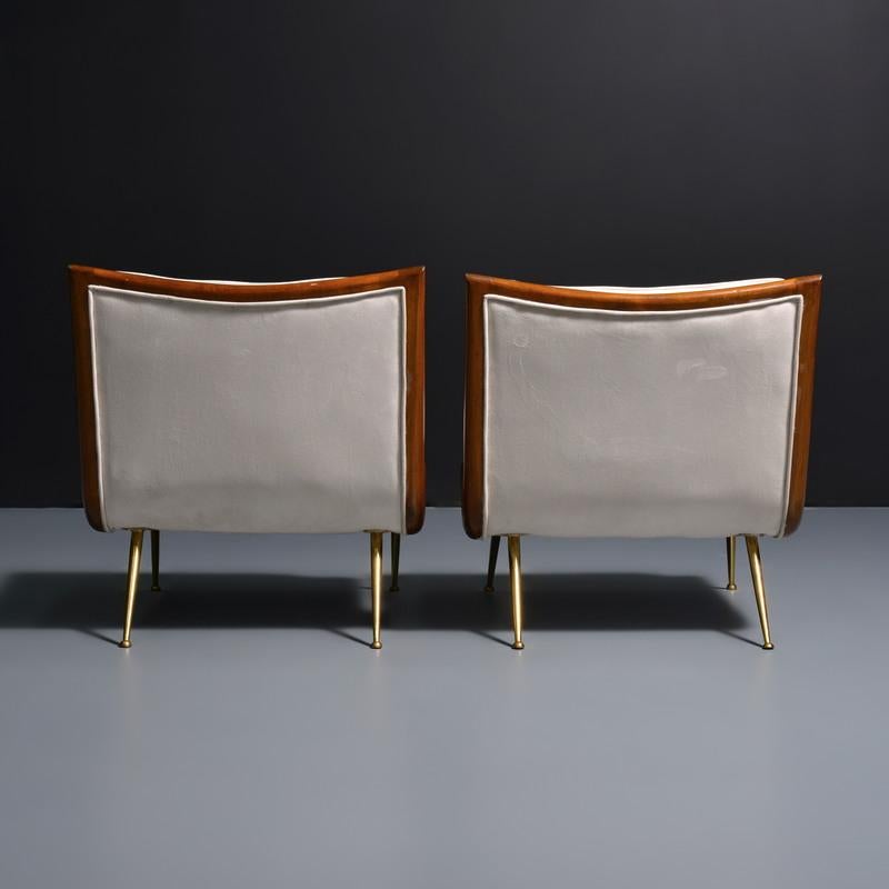 Mid-Century Modern Pair of T.H. Robsjohn-Gibbings Slipper Lounge Chairs For Sale