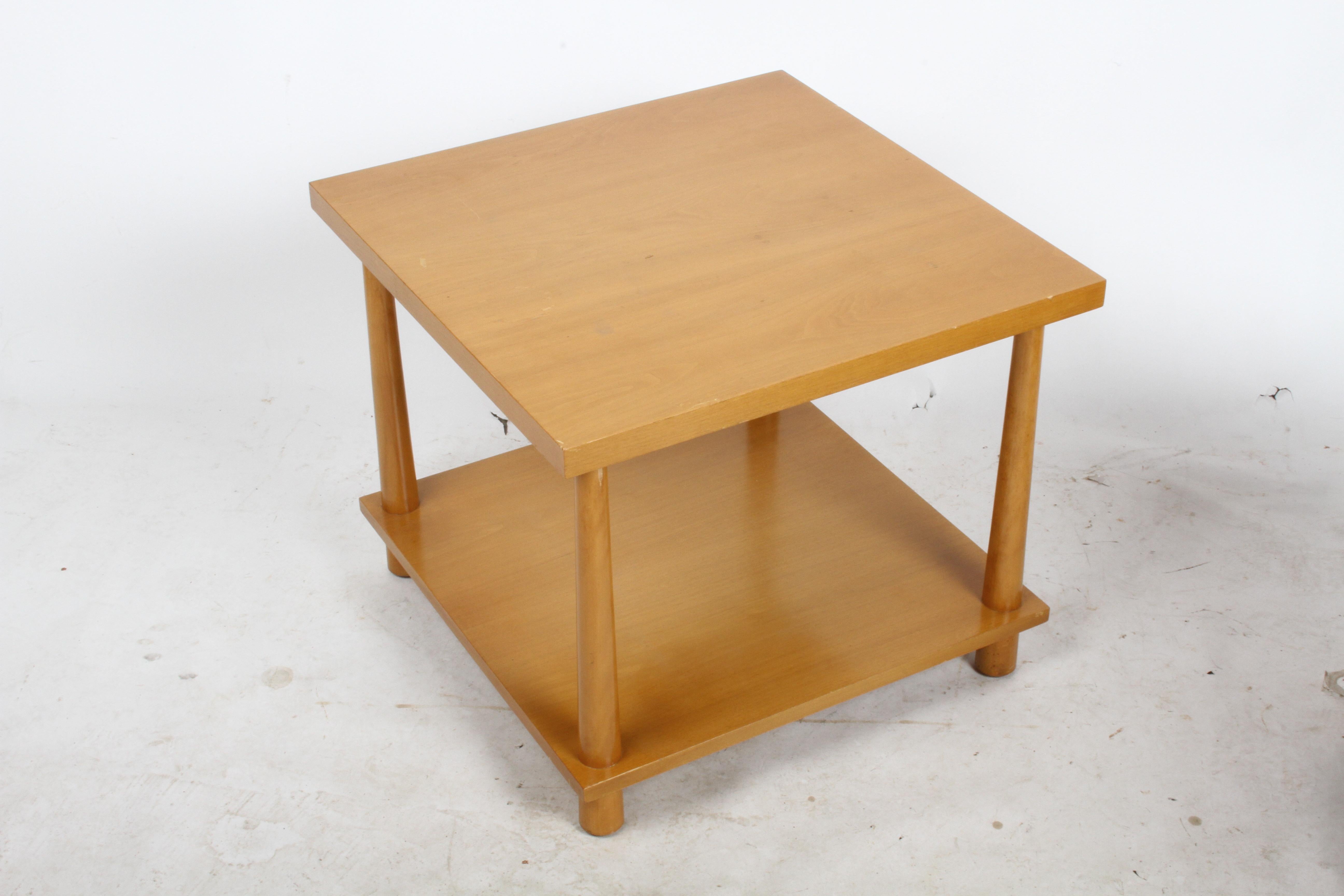 Stained Pair of T.H. Robsjohns-Gibbings for Widdicomb Reverse Taper End Tables