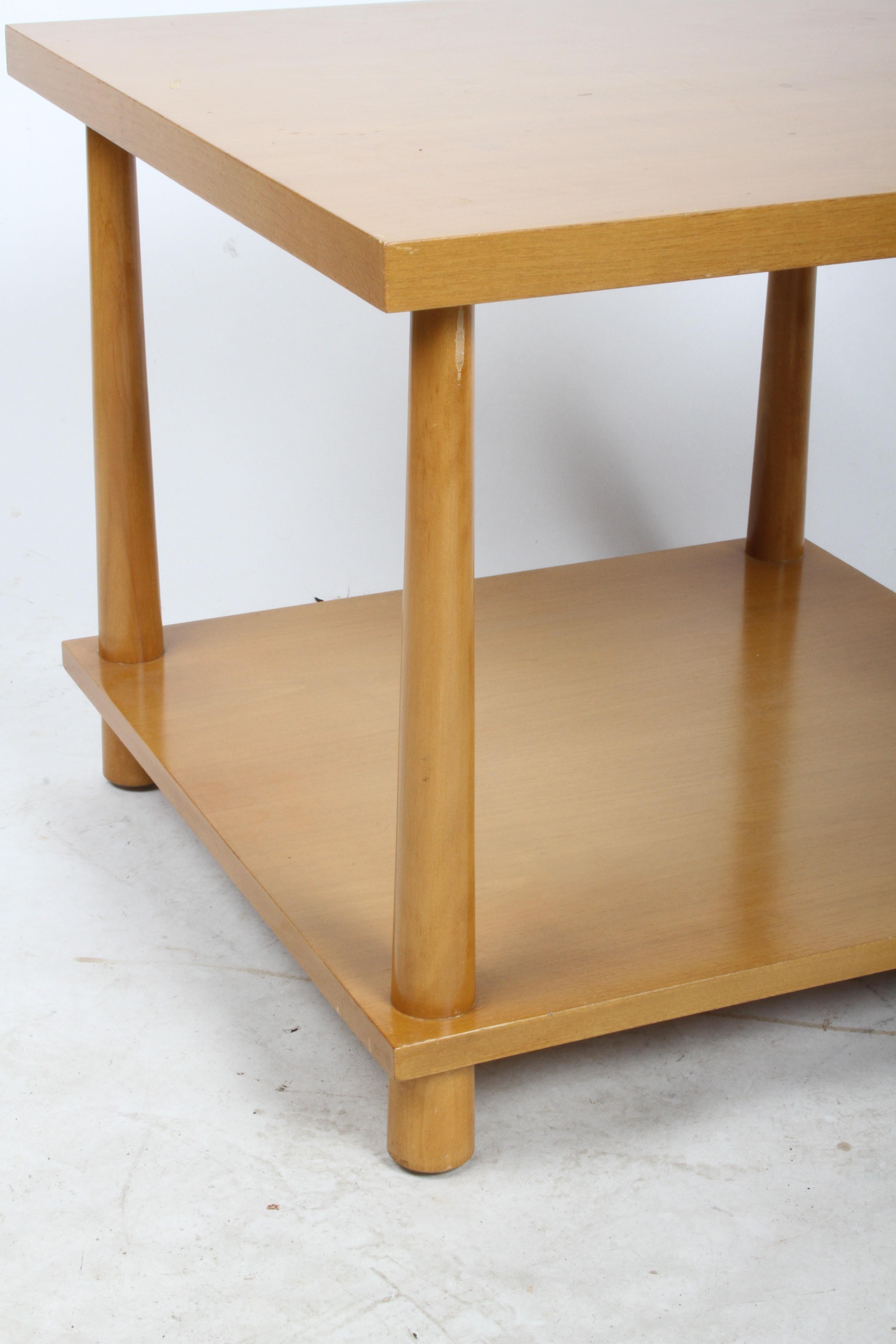 Pair of T.H. Robsjohns-Gibbings for Widdicomb Reverse Taper End Tables In Good Condition In St. Louis, MO
