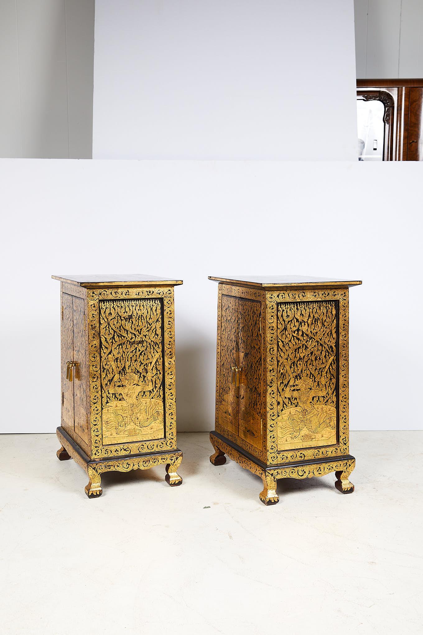 gold leaf cabinets