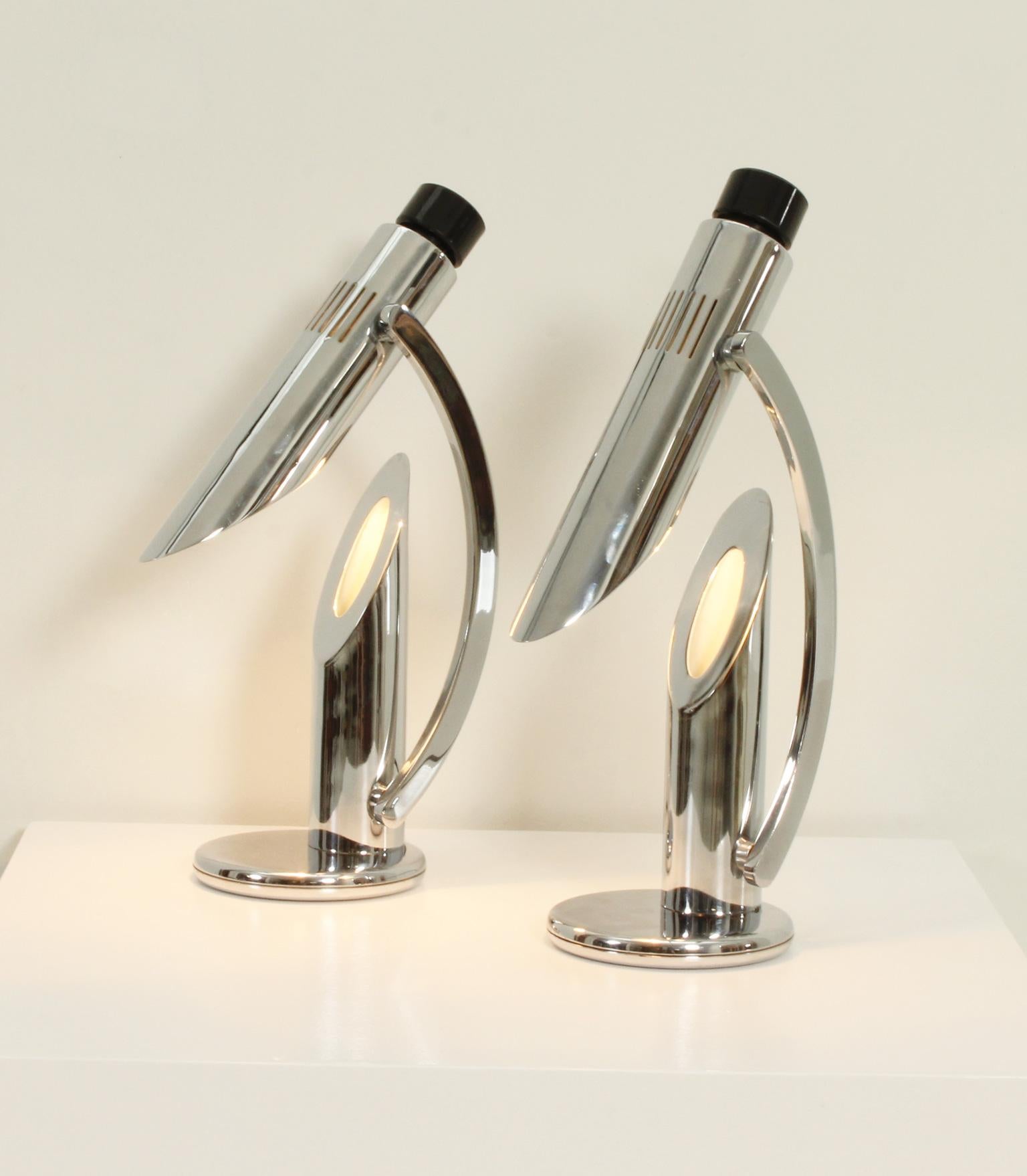Pair of Tharsis Table Lamps by Luis Pérez de la Oliva for Fase, Spain, 1973 For Sale 7