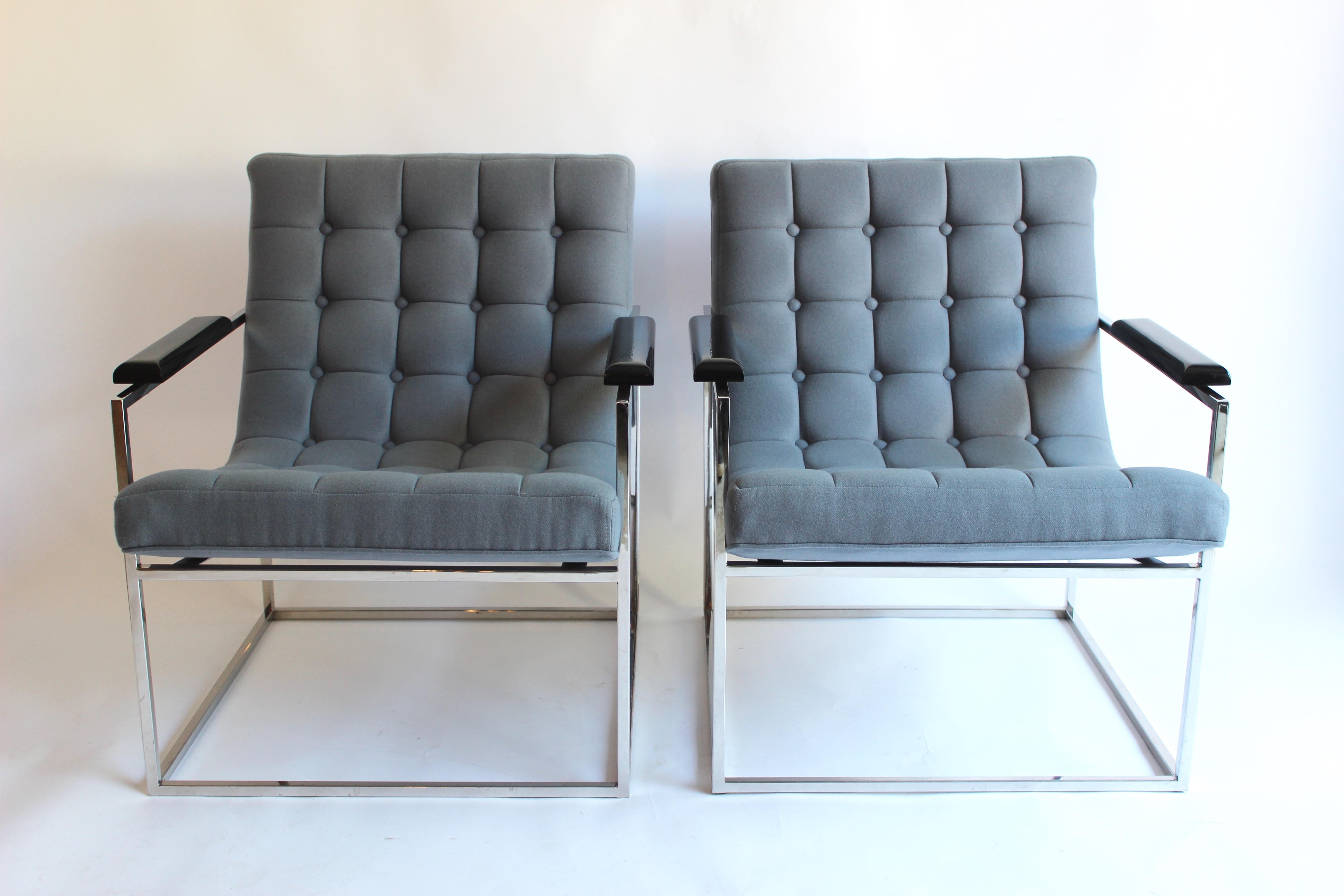 Pair of Thayer Coggin Armchairs In Excellent Condition In East Hampton, NY