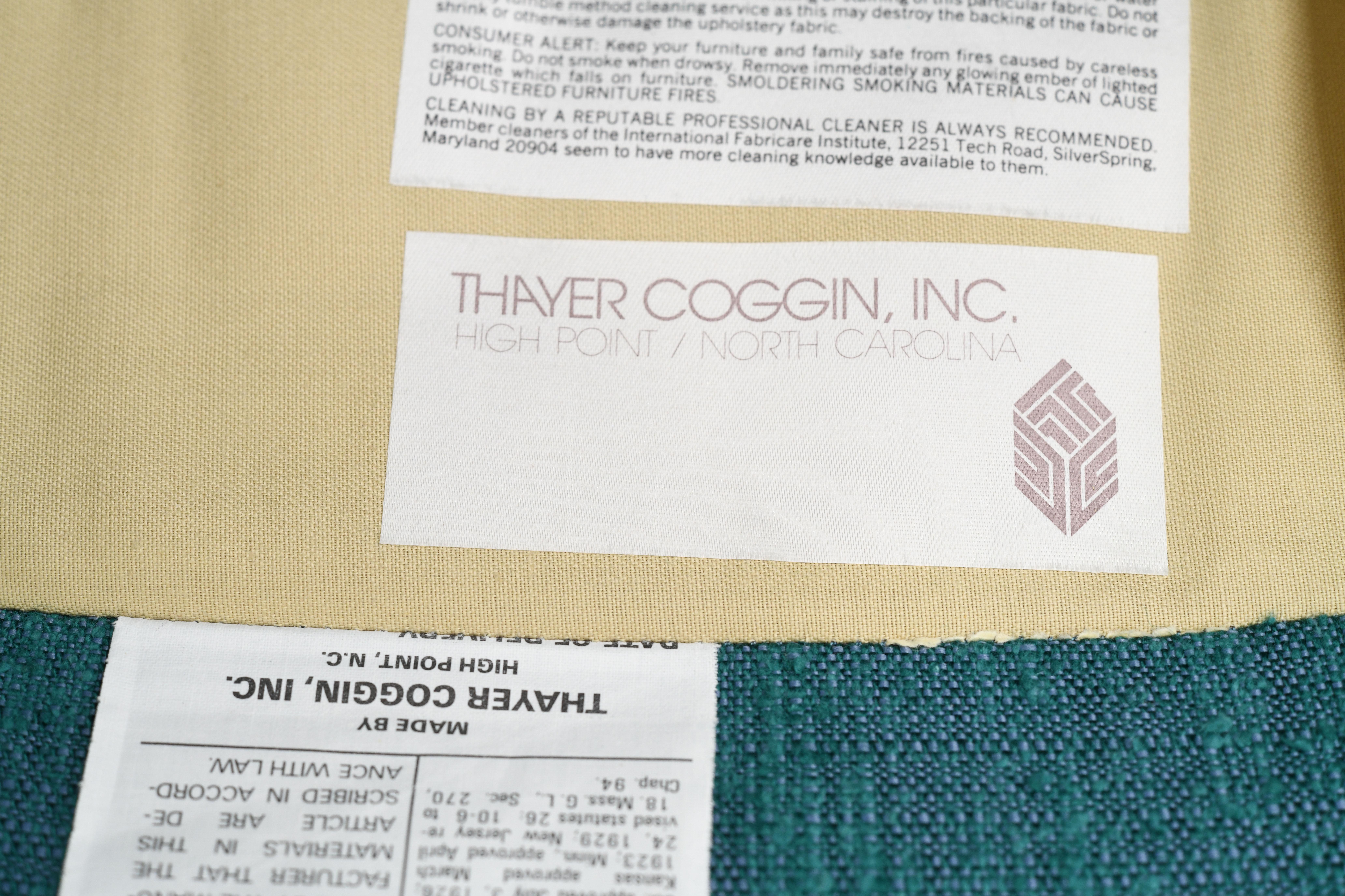 Pair of Thayer Coggin Swivel Tilt Barrel Lounge Chairs by Milo Baughman 3