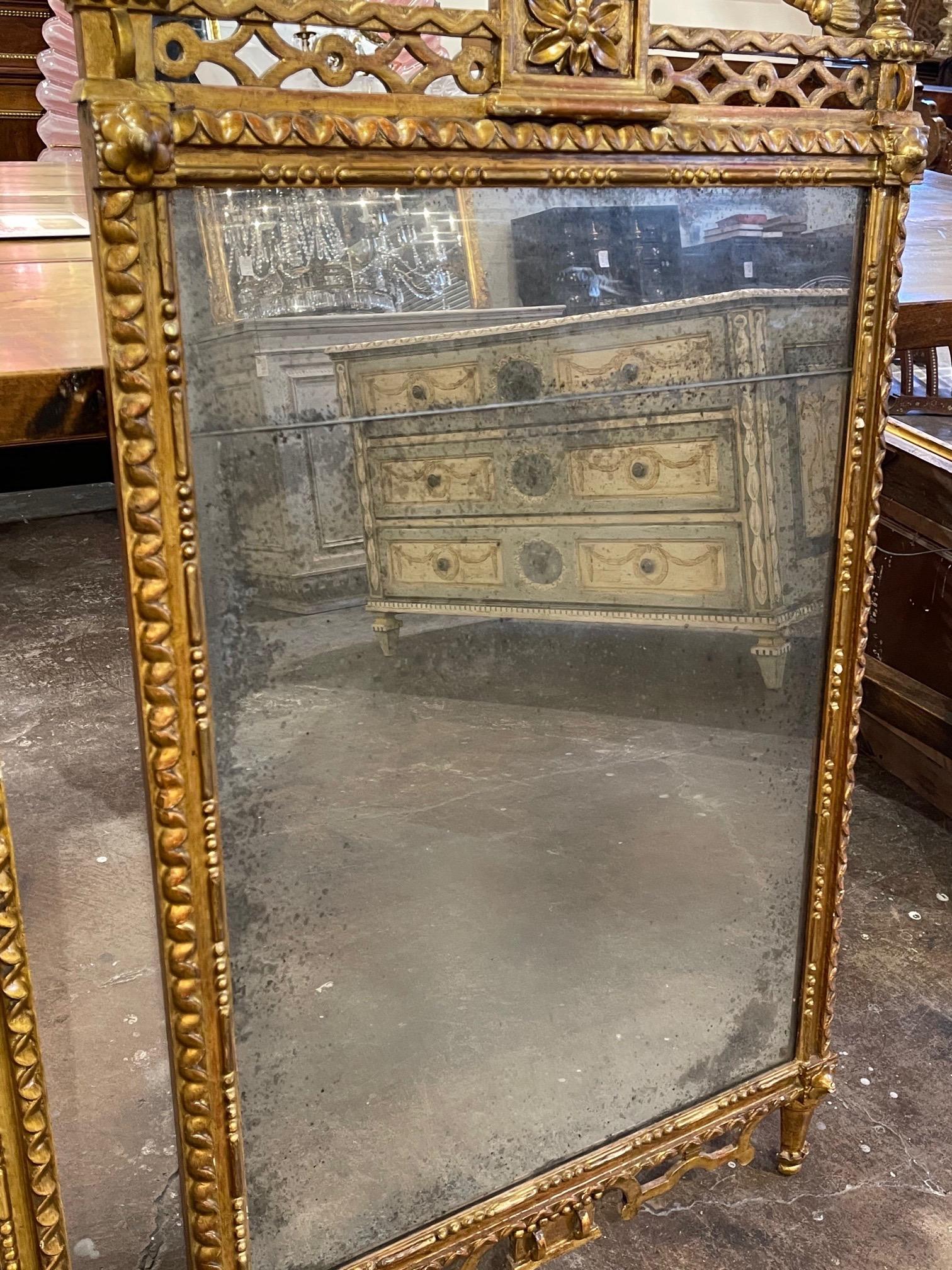 Pair of the 19th Century Giltwood Mirrors 2