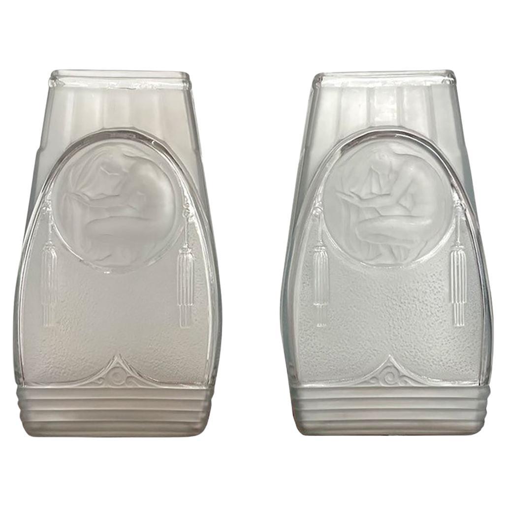 Pair of the Art Déco vases For Sale