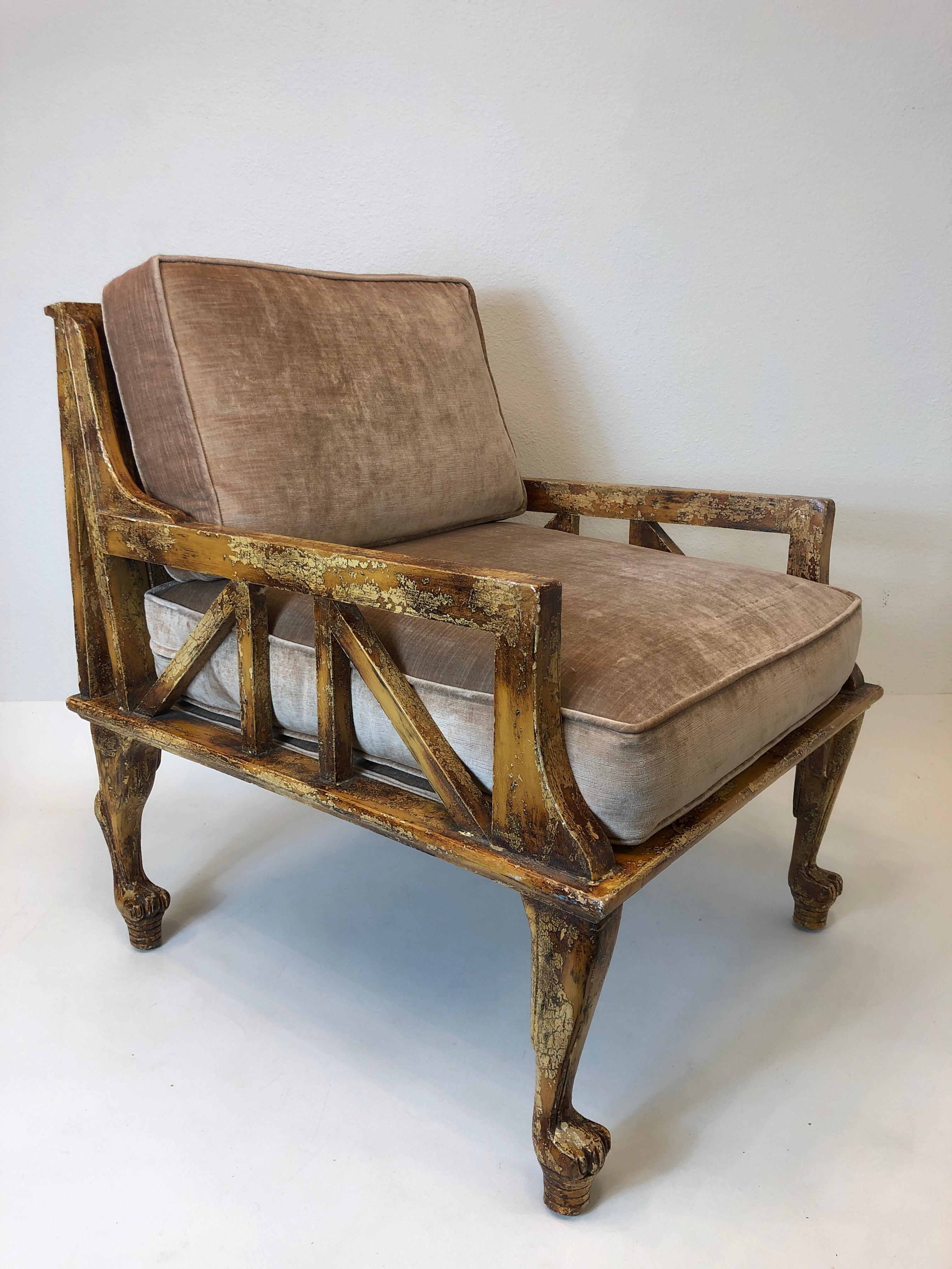 Pair of Thebes Club Chairs by Randolph & Hein for Steve Chase For Sale 3