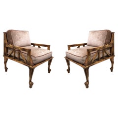 Pair of Thebes Club Chairs by Randolph & Hein for Steve Chase
