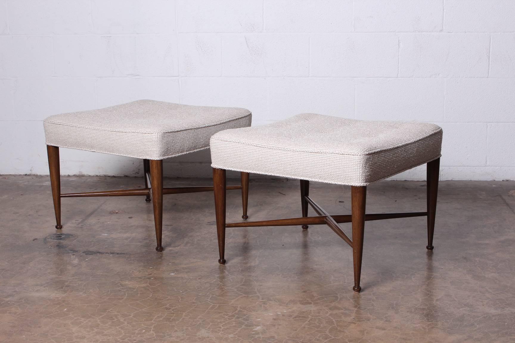 Pair of Thebes Stools by Edward Wormley for Dunbar 8