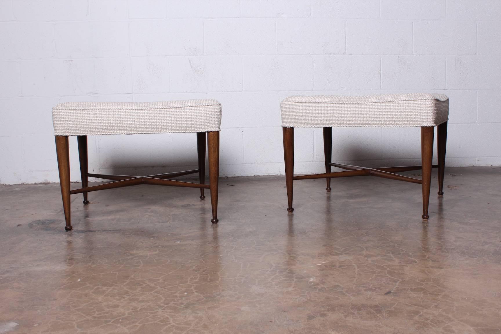 Pair of Thebes Stools by Edward Wormley for Dunbar 3