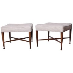 Pair of Thebes Stools by Edward Wormley for Dunbar